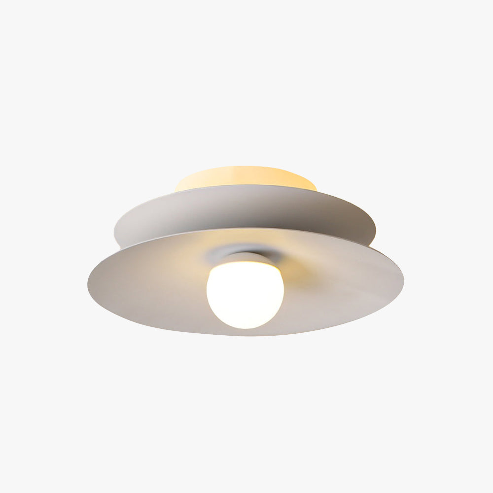 Arisha Modern Flush Mount Ceiling Light White Red Black Metal Balcony - Neutral Decor