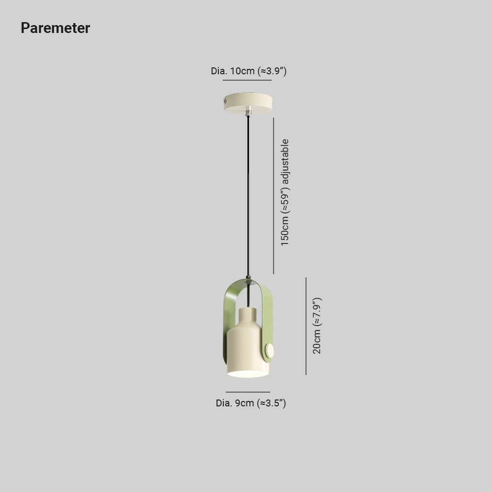 Valentina Modern Metal LED Pendant Light White Green Black Bedroom - Neutral Decor