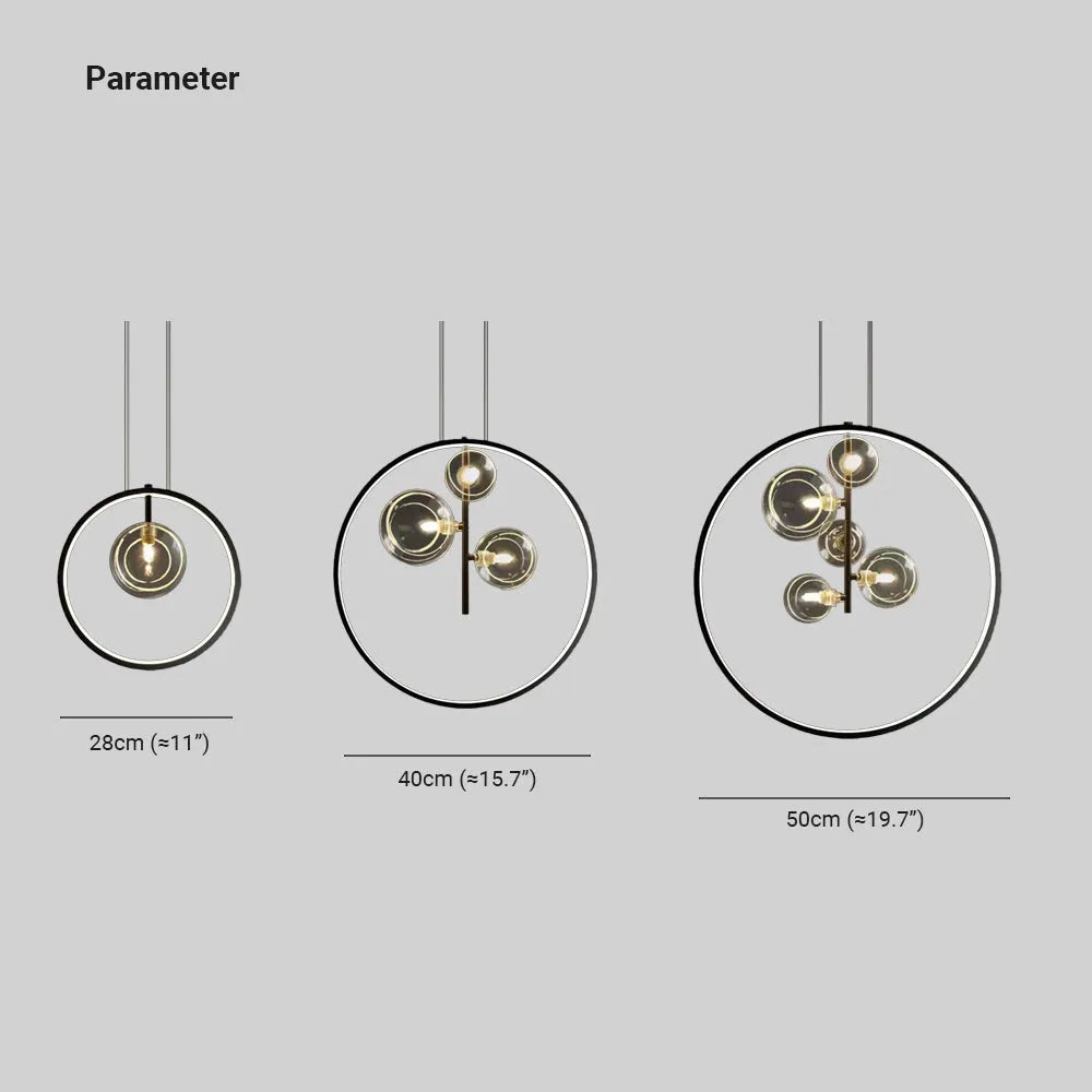Arisha Nordic Glass Bubbles LED Modern Pendant Light for Dining Room - Neutral Decor