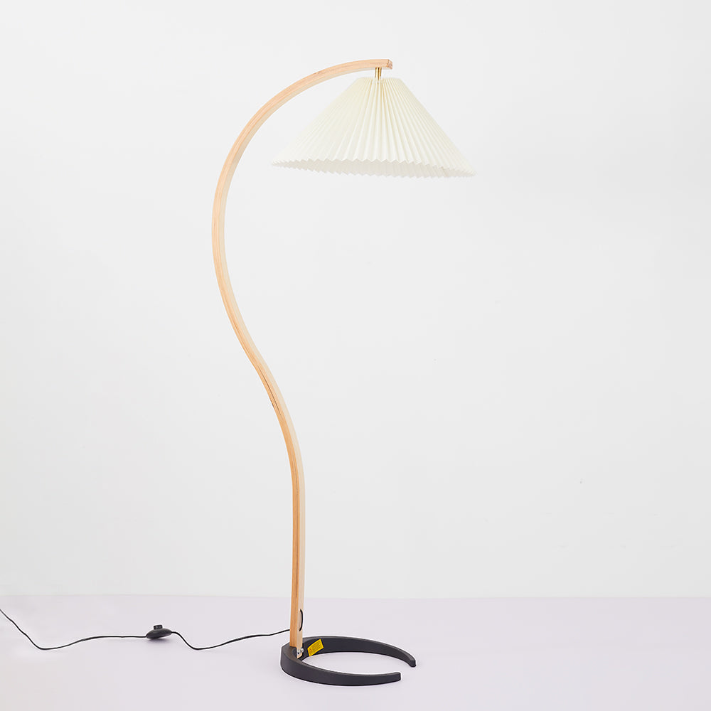 Muto Unique LED Floor Lamp, Wood/Metal, Living Room - Neutral Decor