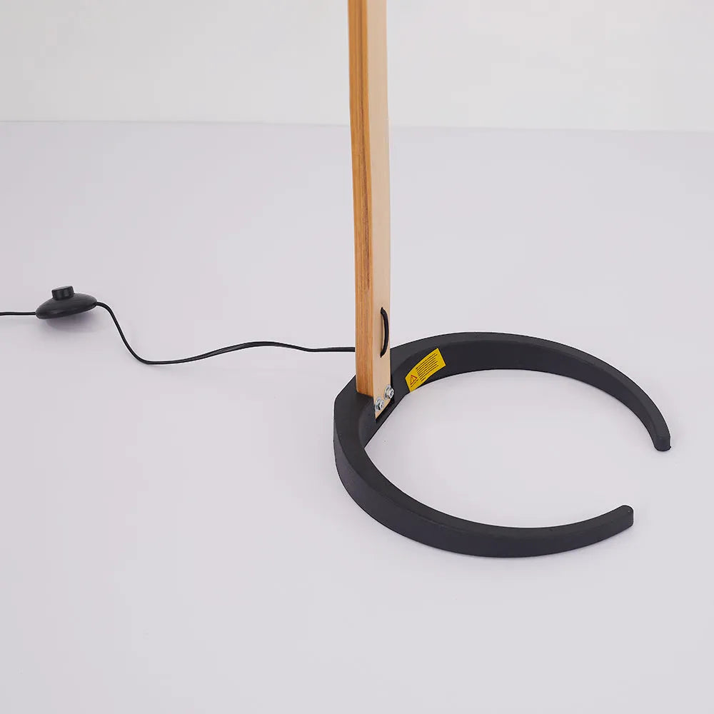 Muto Unique LED Floor Lamp, Wood/Metal, Living Room - Neutral Decor