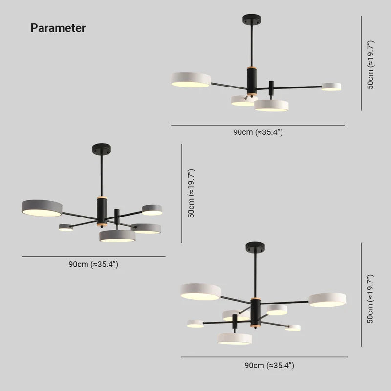 Arisha Pendant Light LED, Metal & Wood, Grey/White/Gold - Neutral Decor