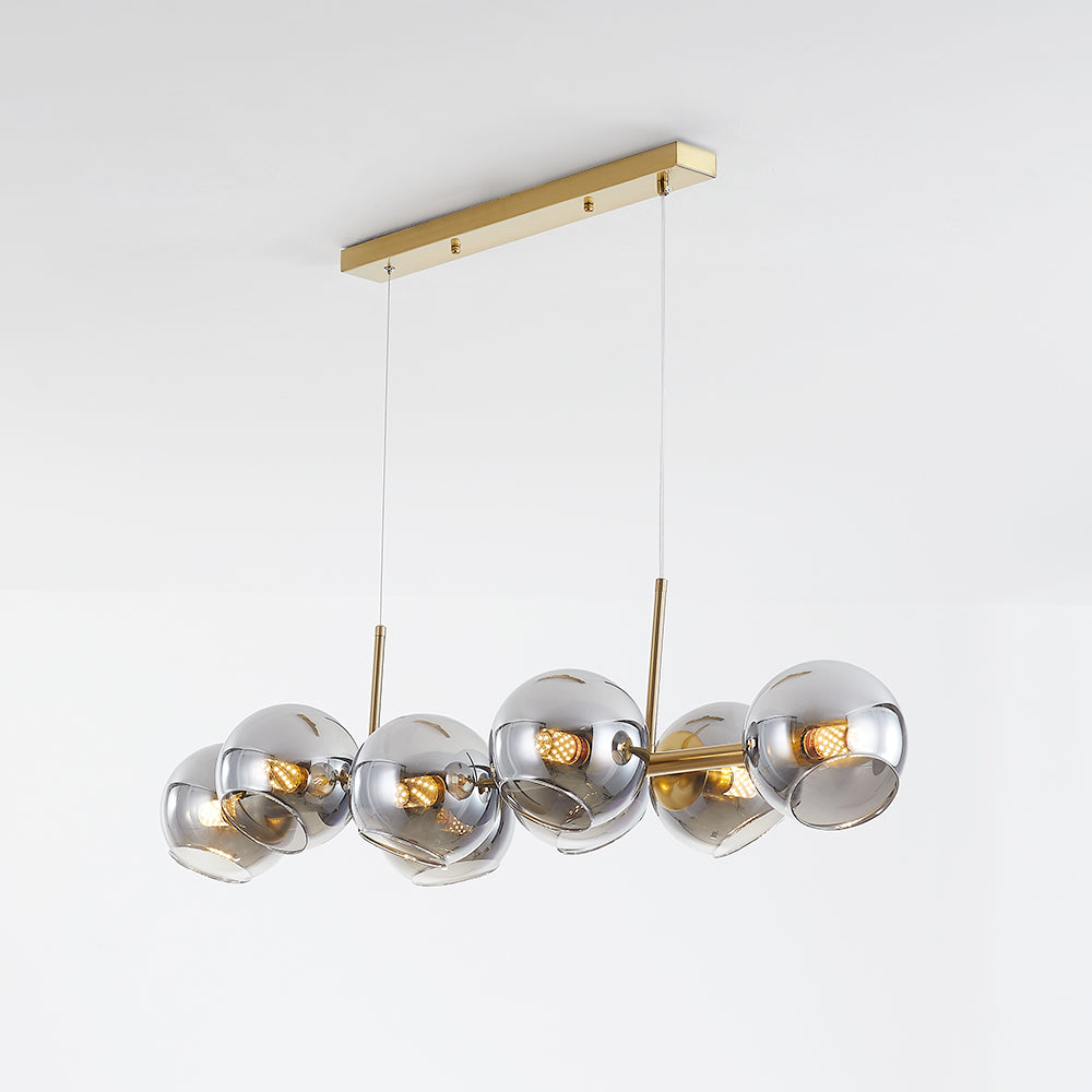 Valentina Modern Glass Globe Bubble Pendant Light Black/Gold - Neutral Decor