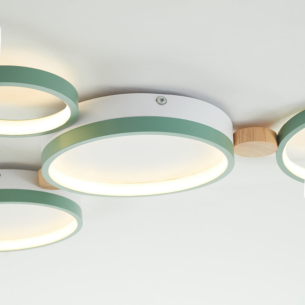 Arisha Round Flush Mount Ceiling Light 3 Colour 3/4/5/6/7 Heads - Neutral Decor