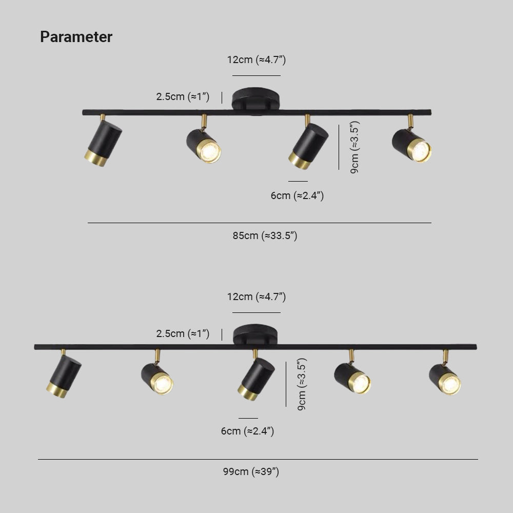 Arisha Semi-Flush Mount Ceiling Light Color Temperature Switchable, 4/5 Head - Neutral Decor