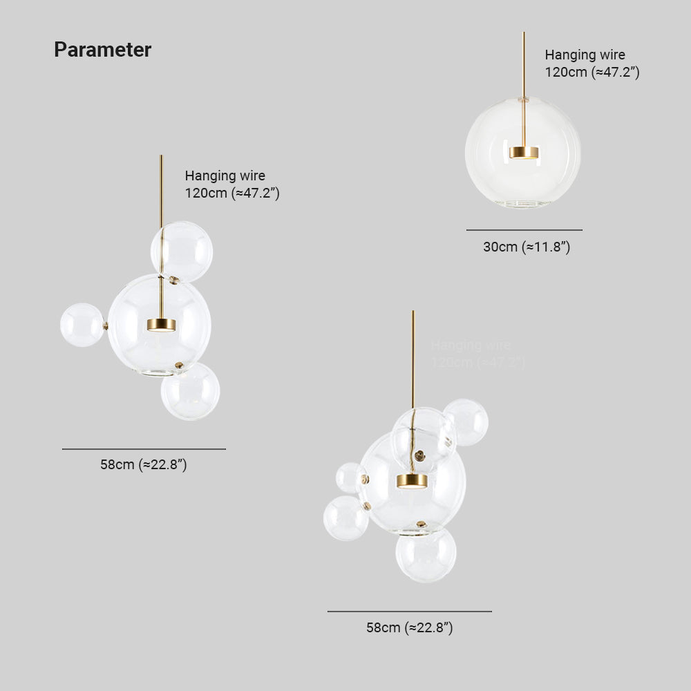Valentina Modern Bubble Cluster Pendant Light Gold - Neutral Decor