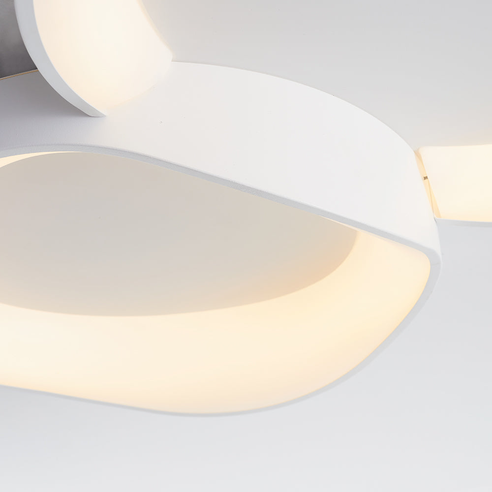 Arisha Modern Wave Flush Mount Ceiling Light - Neutral Decor