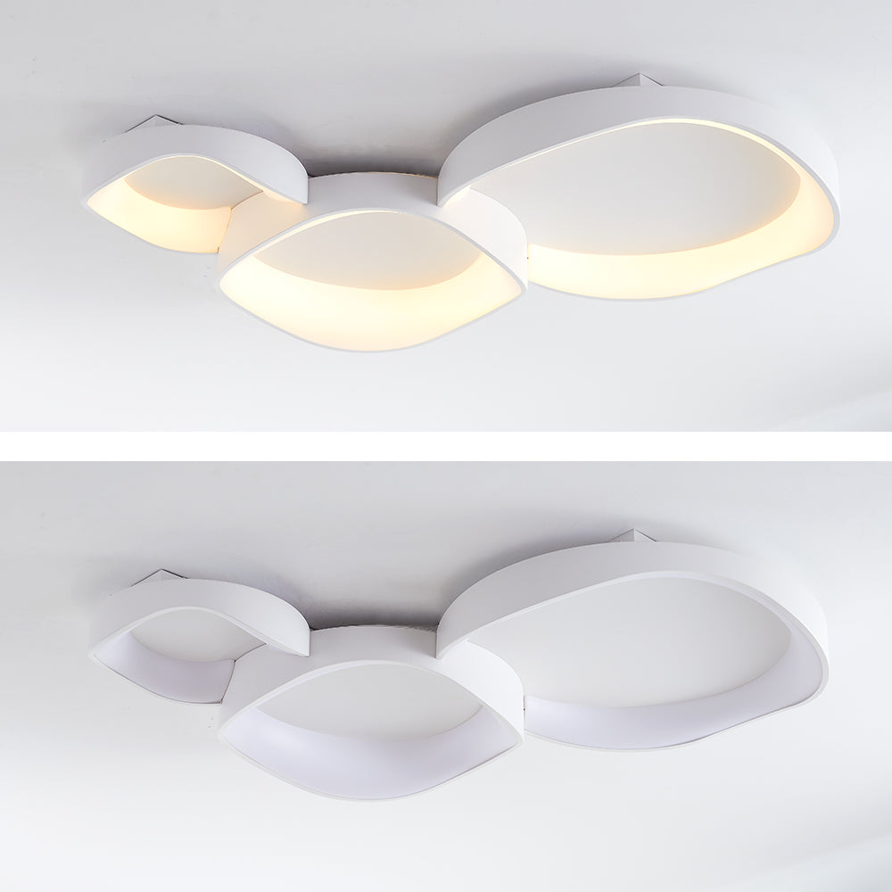 Arisha Modern Wave Flush Mount Ceiling Light - Neutral Decor
