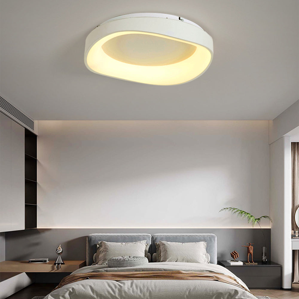 Arisha Modern Wave Flush Mount Ceiling Light - Neutral Decor