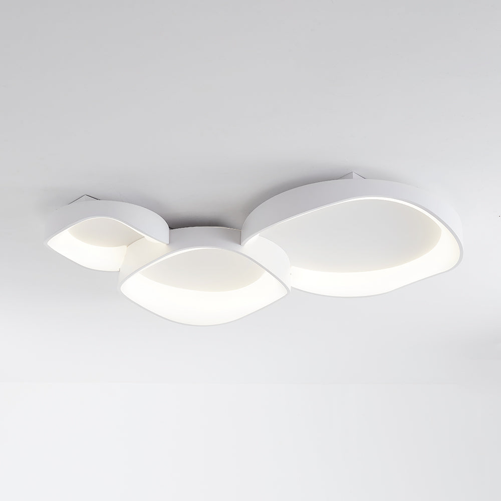 Arisha Modern Wave Flush Mount Ceiling Light - Neutral Decor