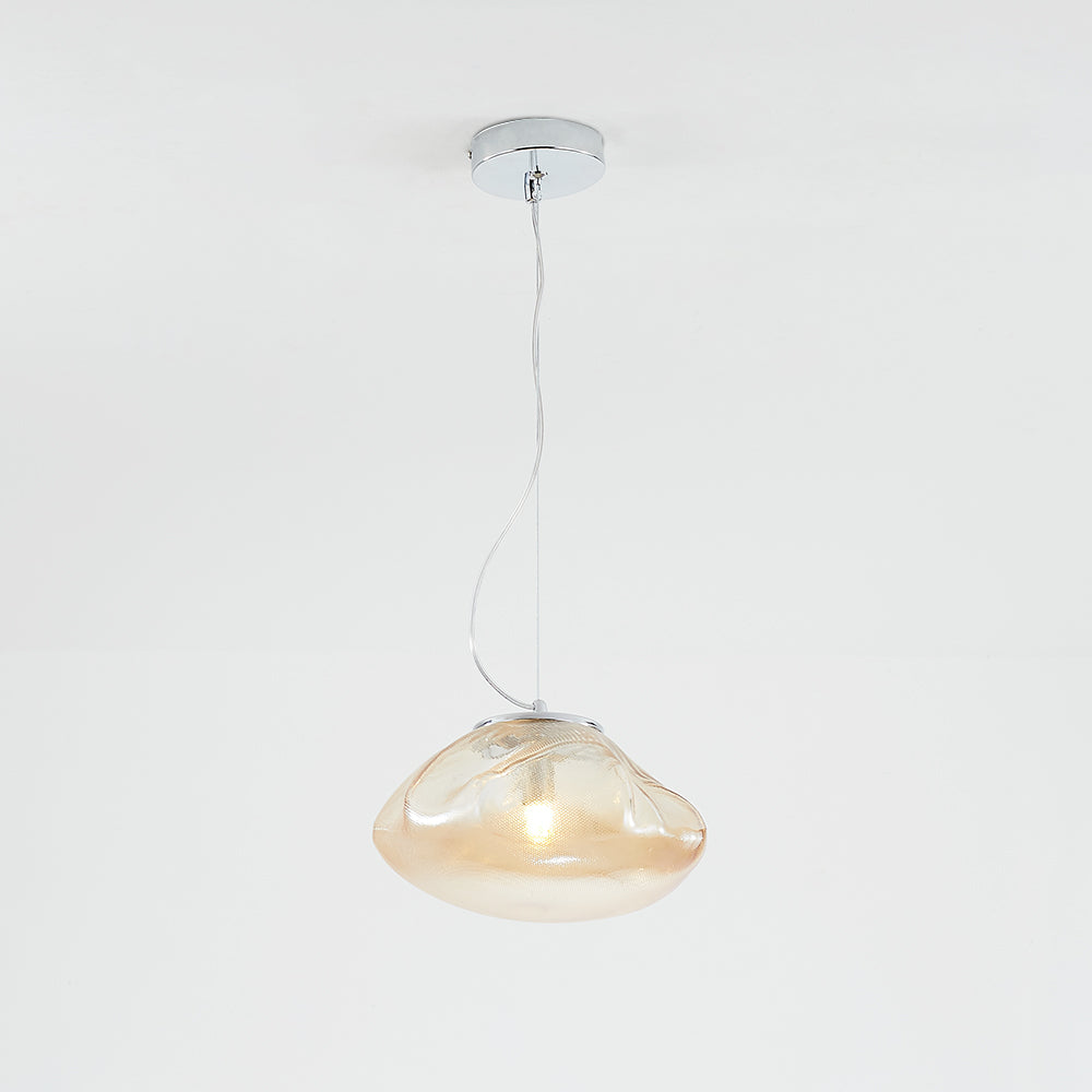 Avi Minimalist Spherical Glass Pendant Light, 3 Colour - Neutral Decor