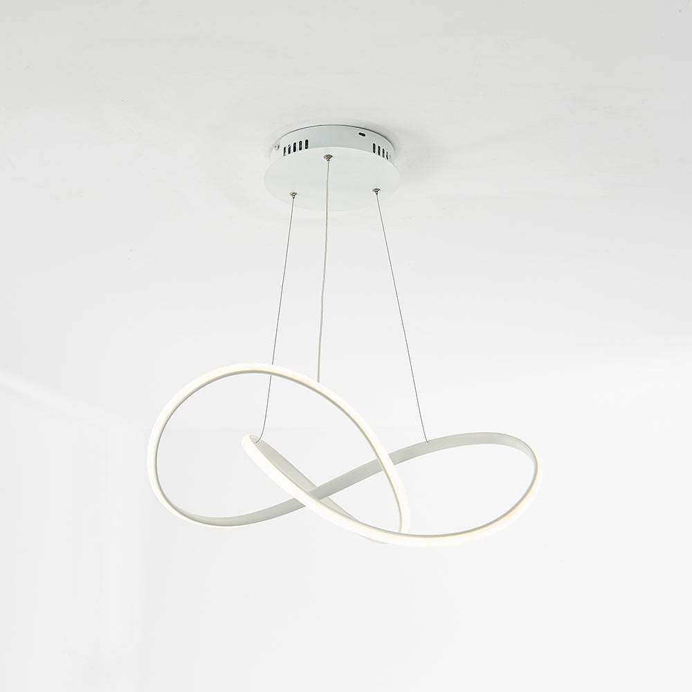 Arisha Pendant Light linear Modern, Acrylic/Metal, Black/White, Dining Room - Neutral Decor