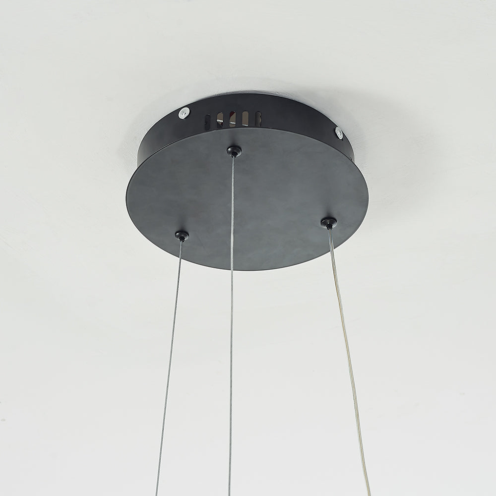 Arisha Pendant Light linear Modern, Acrylic/Metal, Black/White, Dining Room - Neutral Decor
