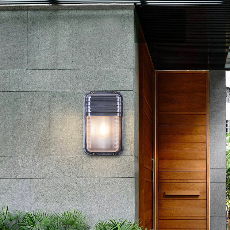 Wyre Wall Lamp Geometric Modern Metal Glass Outdoor - Neutral Decor