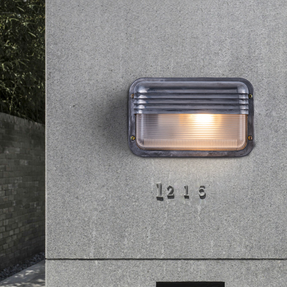 Wyre Wall Lamp Geometric Modern Metal Glass Outdoor - Neutral Decor
