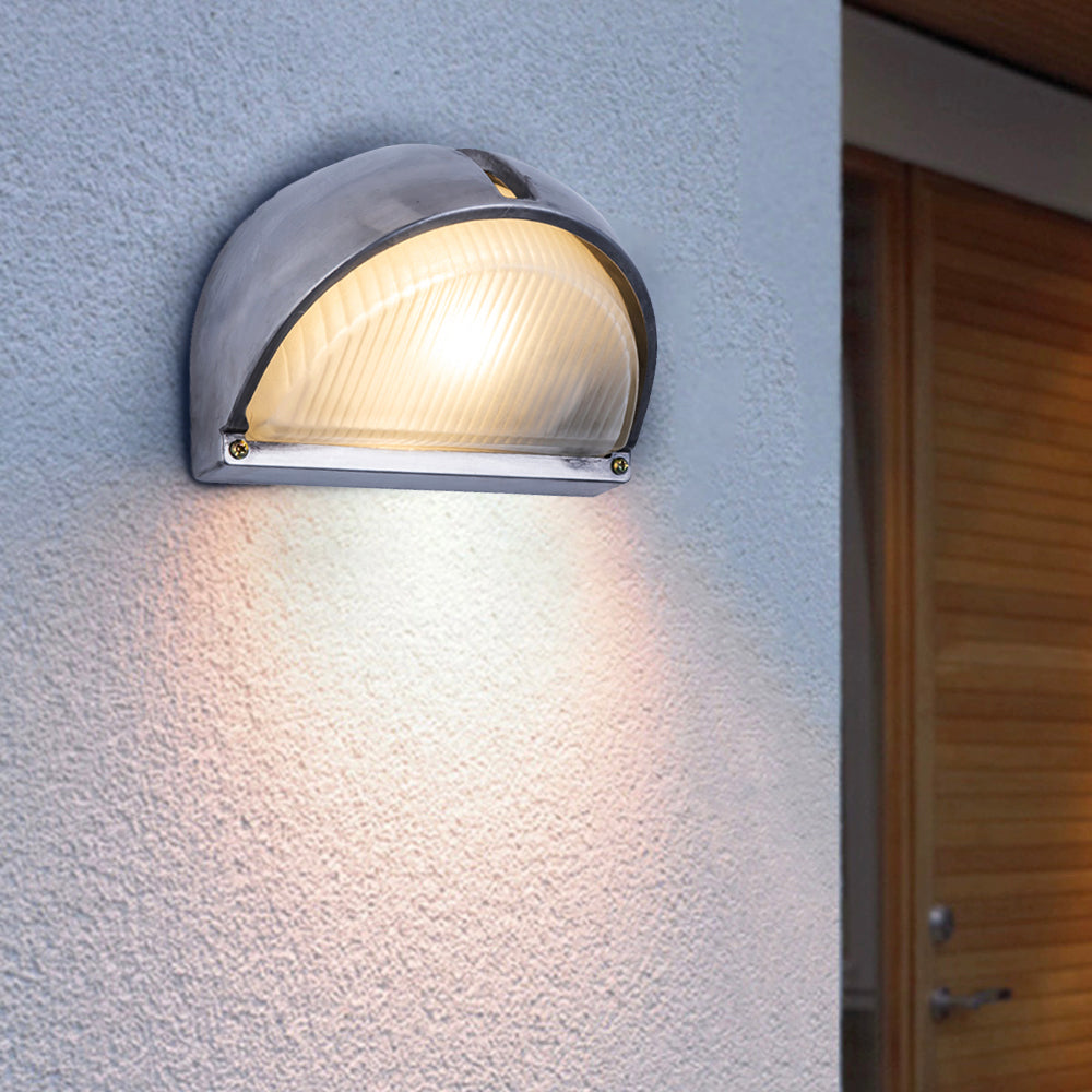 Wyre Wall Lamp Geometric Modern Metal Glass Outdoor - Neutral Decor
