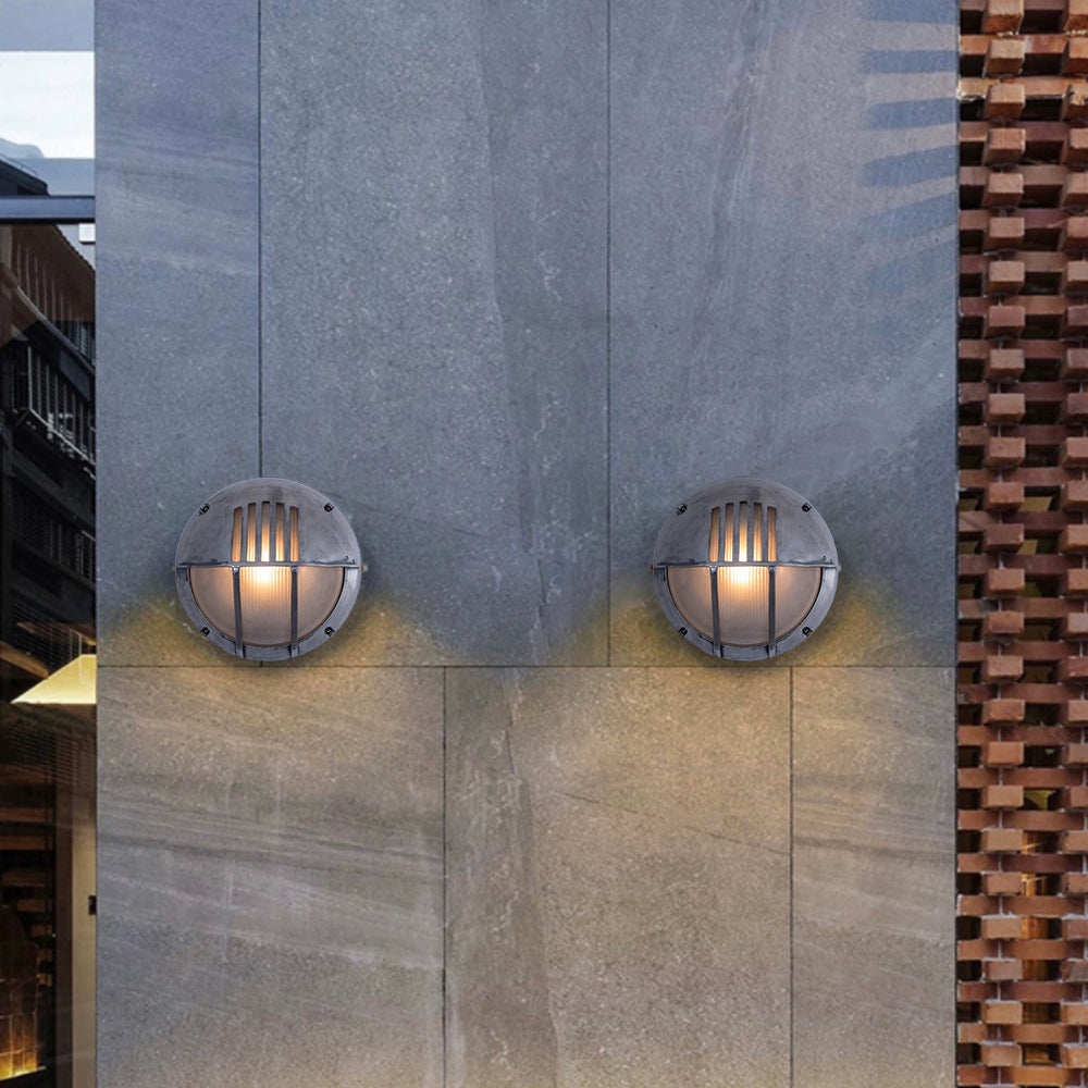 Wyre Wall Lamp Geometric Modern Metal Glass Outdoor - Neutral Decor