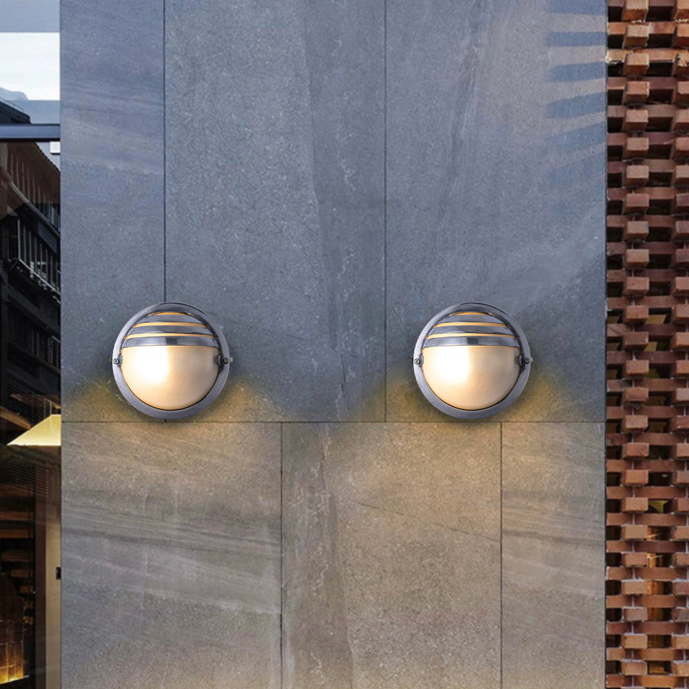 Wyre Wall Lamp Geometric Modern Metal Glass Outdoor - Neutral Decor