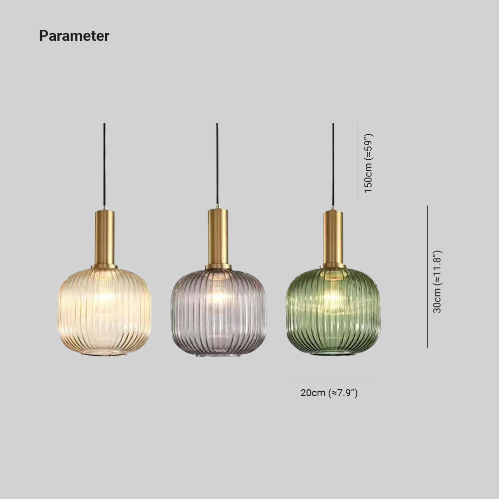 Valentina Pendant Light Crystal, Moru Glass, Cognac/Green/Grey, Kitchen Island - Neutral Decor