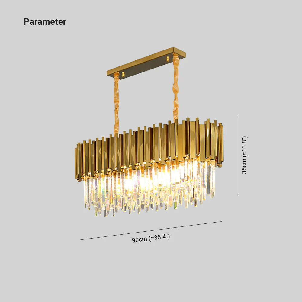 Kristy Nordic Postmodern Luxury Gold Crystal Chandelier for Dining Room & Living Room - Neutral Decor