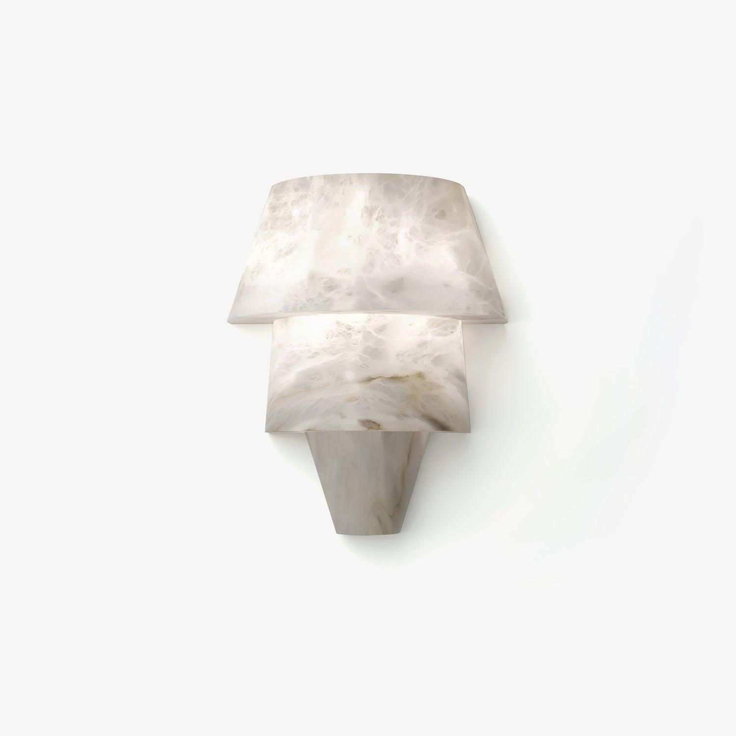 Nacor Tiered Alabaster Wall Light-Neutral Decor