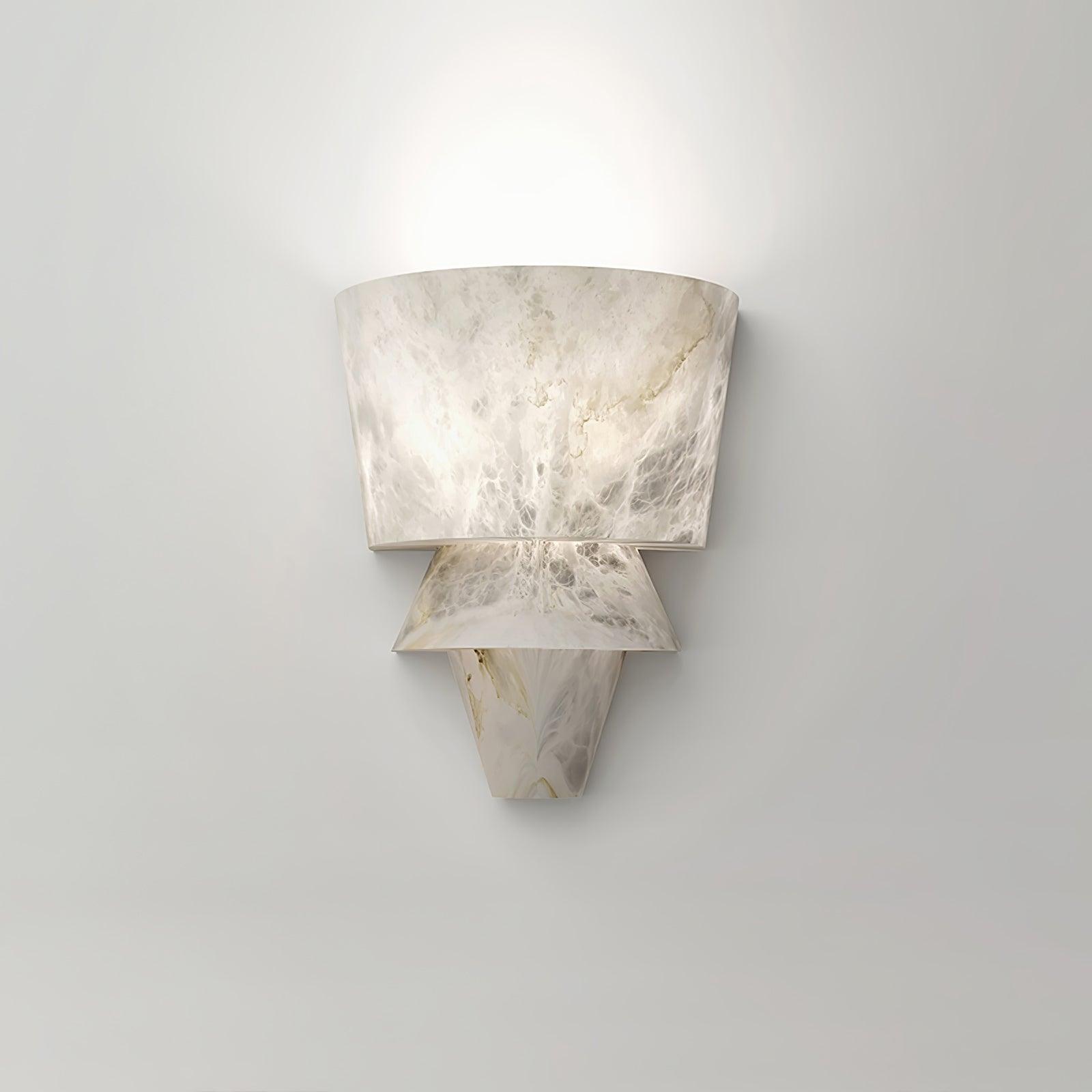 Nacor Tiered Alabaster Wall Light-Neutral Decor