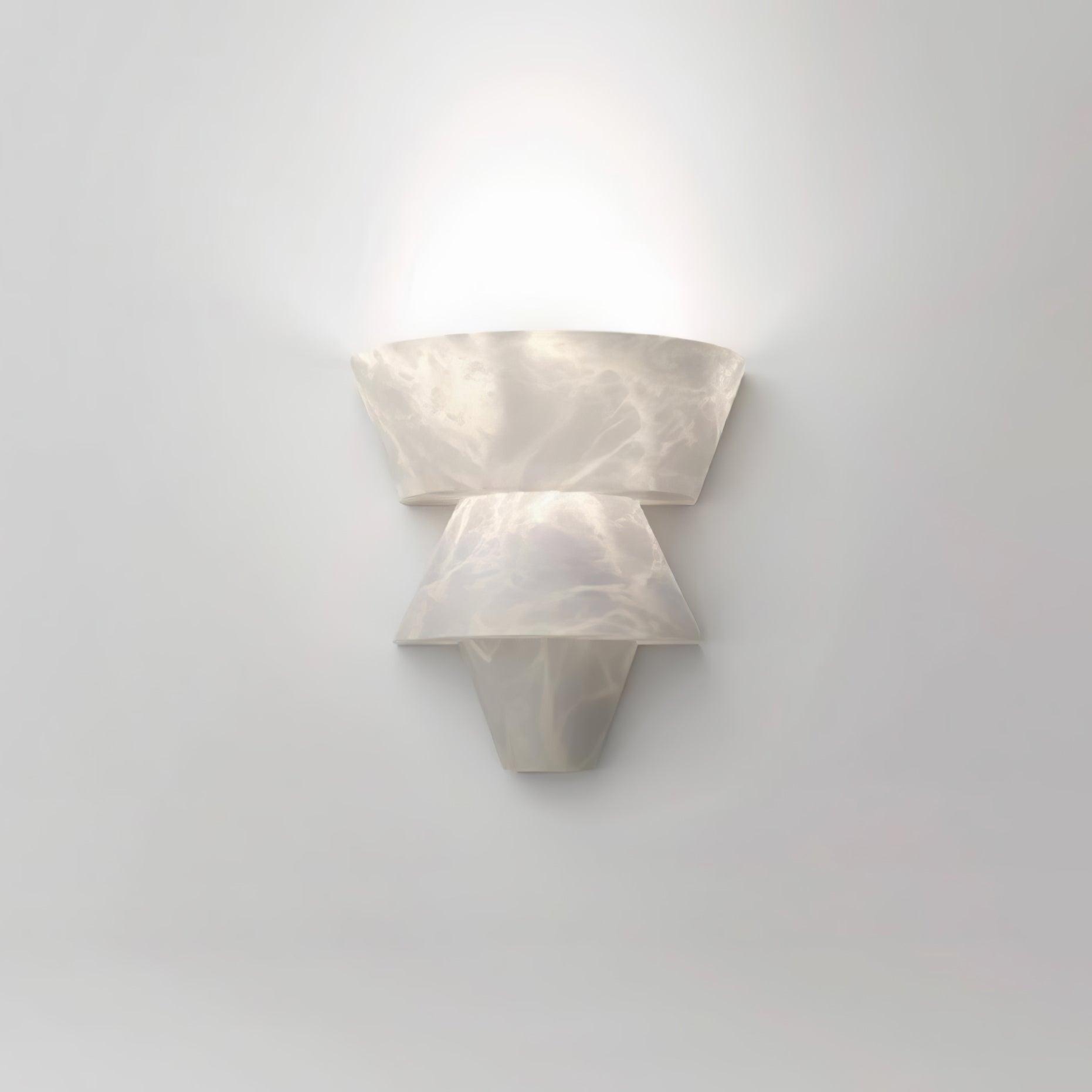 Nacor Tiered Alabaster Wall Light-Neutral Decor