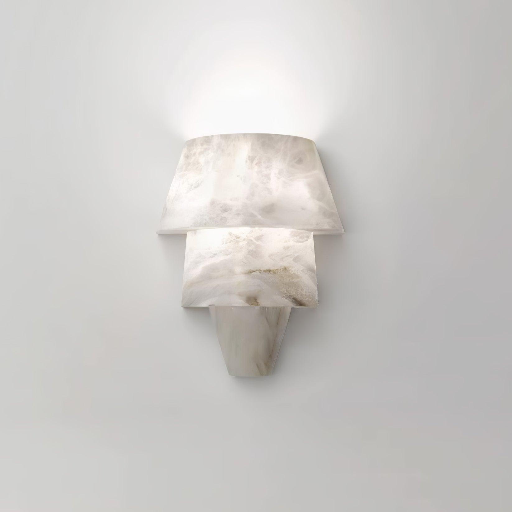 Nacor Tiered Alabaster Wall Light-Neutral Decor
