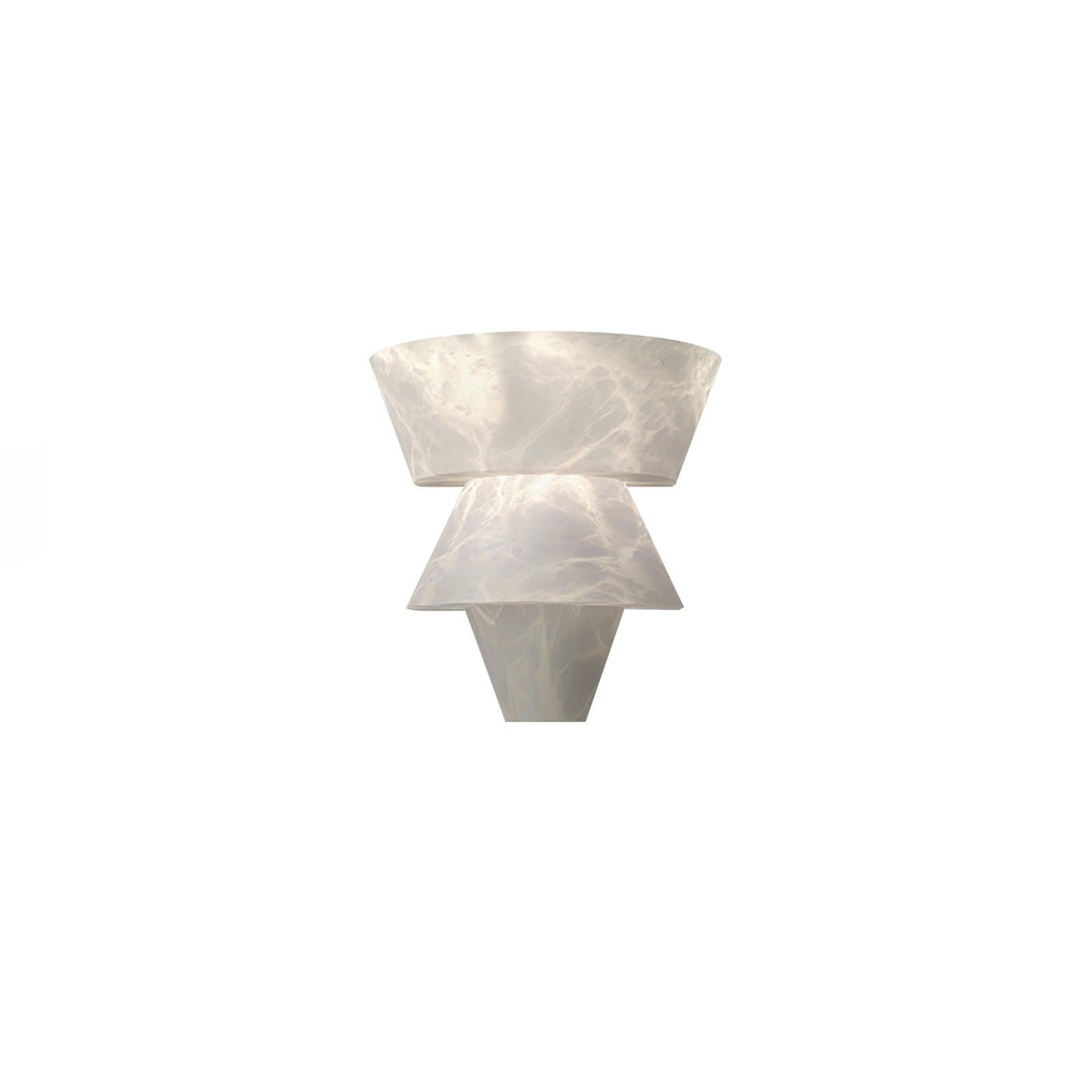 Nacor Tiered Alabaster Wall Light-Neutral Decor