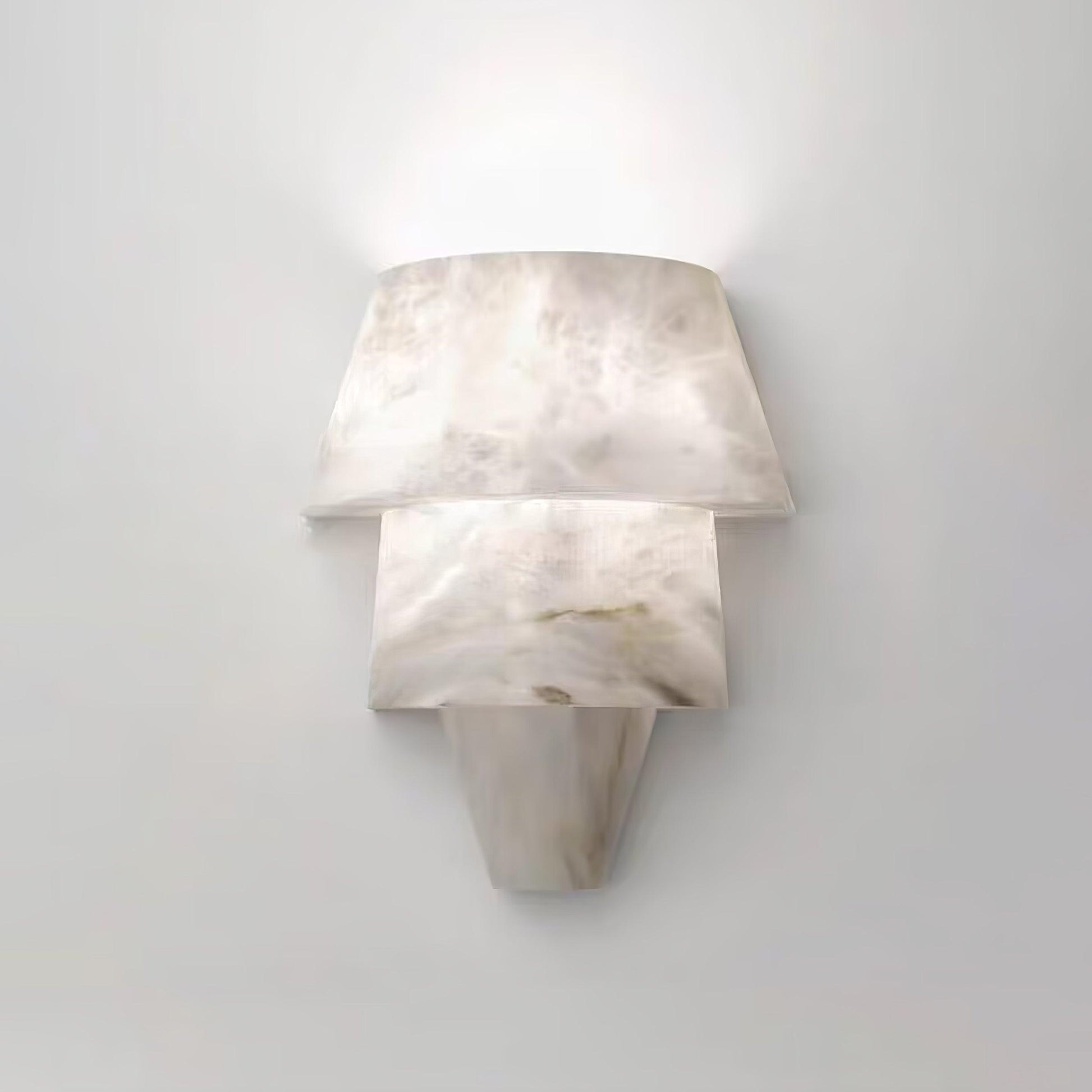 Nacor Tiered Alabaster Wall Light-Neutral Decor