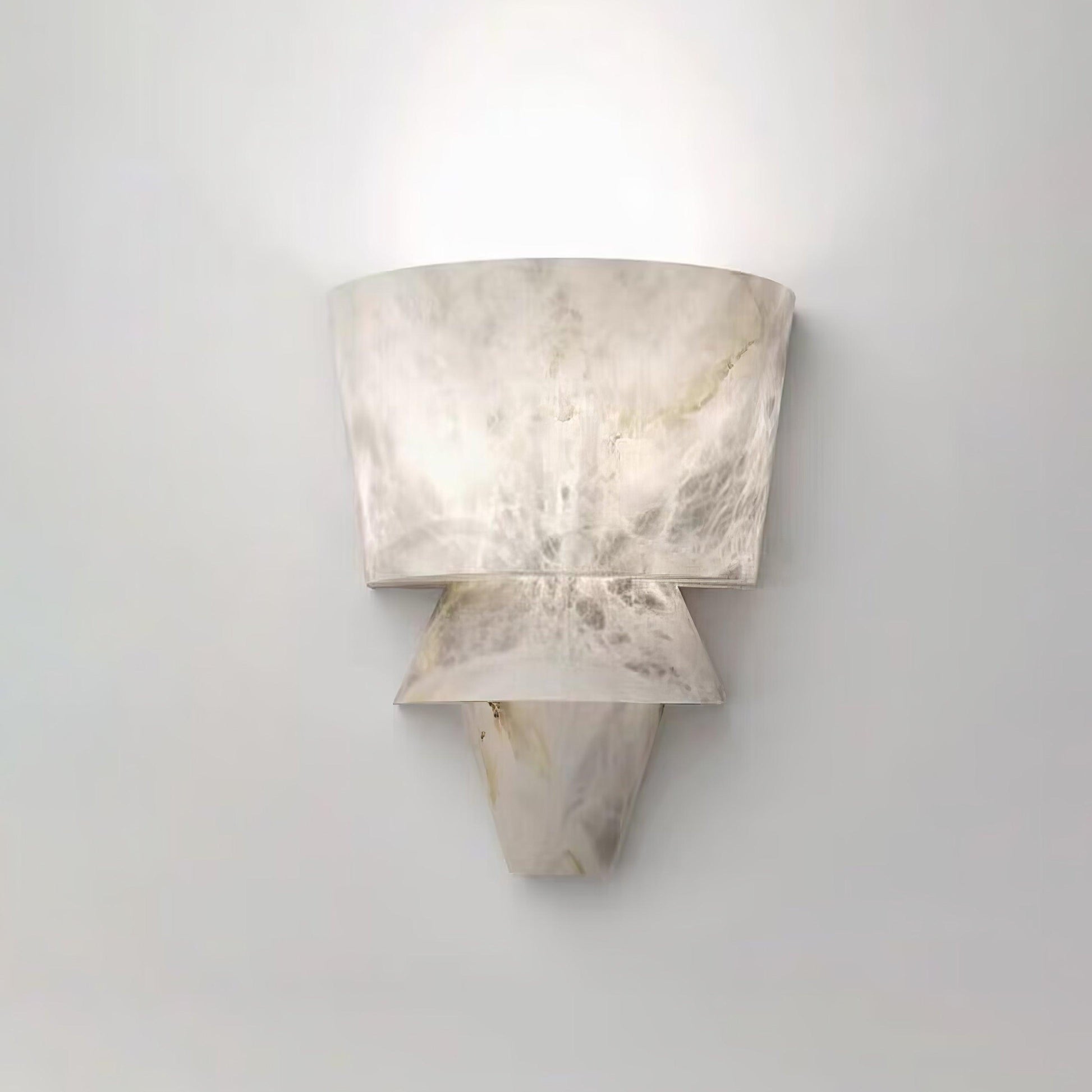 Nacor Tiered Alabaster Wall Light-Neutral Decor