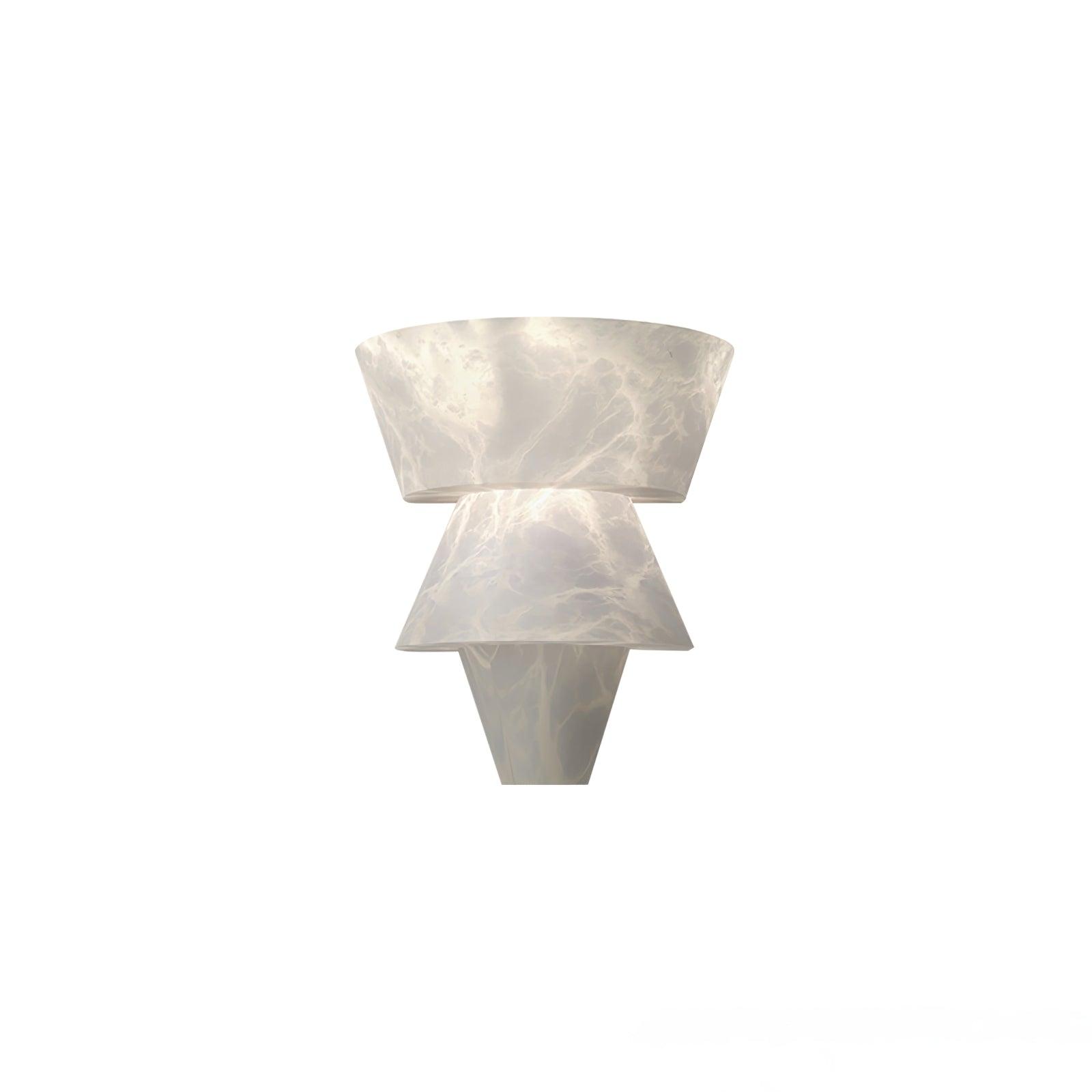 Nacor Tiered Alabaster Wall Light-Neutral Decor