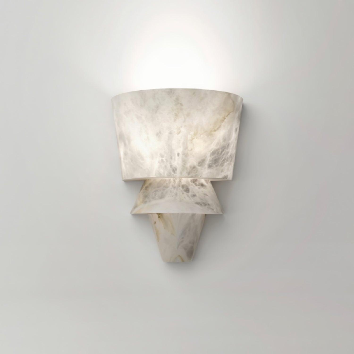 Nacor Tiered Alabaster Wall Light-Neutral Decor