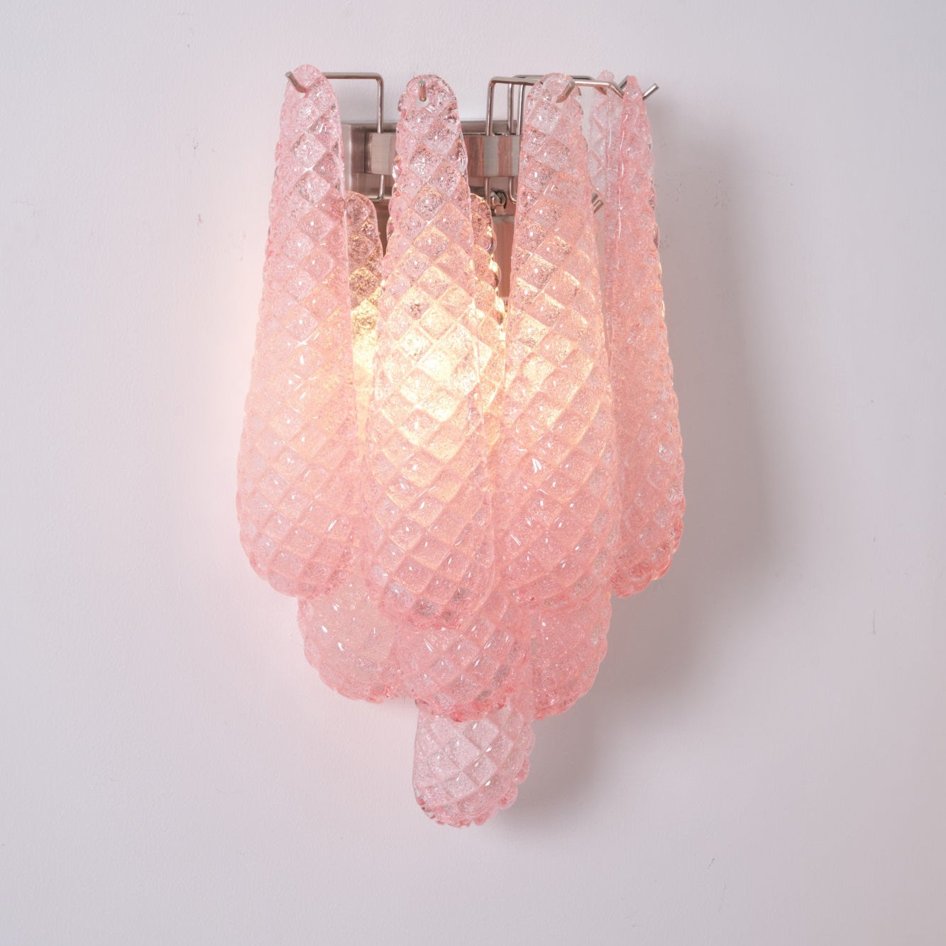 Aurora Wall Lamp Pink Teardrop Glass Floral Artistic-Neutral Decor