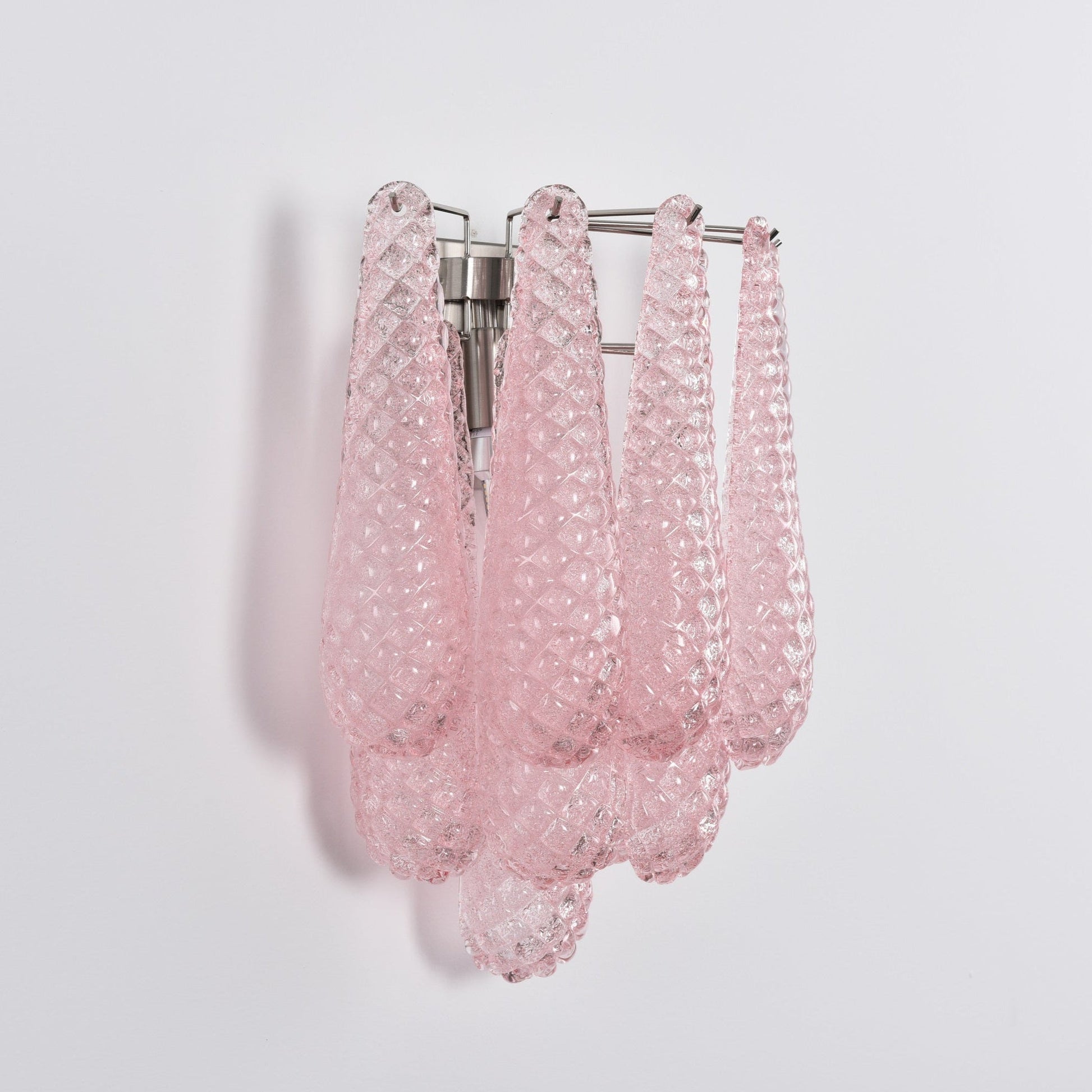 Aurora Wall Lamp Pink Teardrop Glass Floral Artistic-Neutral Decor