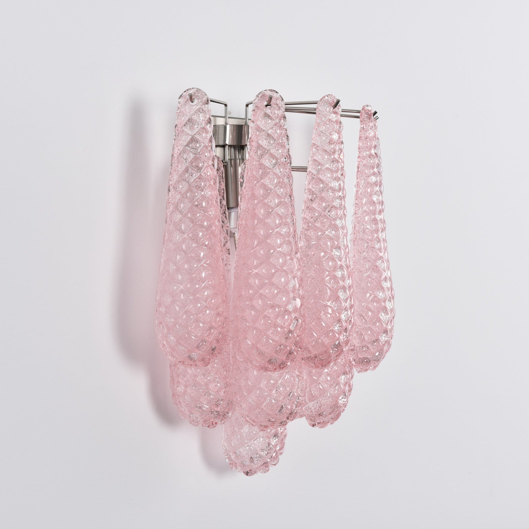 Aurora Wall Lamp Pink Teardrop Glass Floral Artistic-Neutral Decor