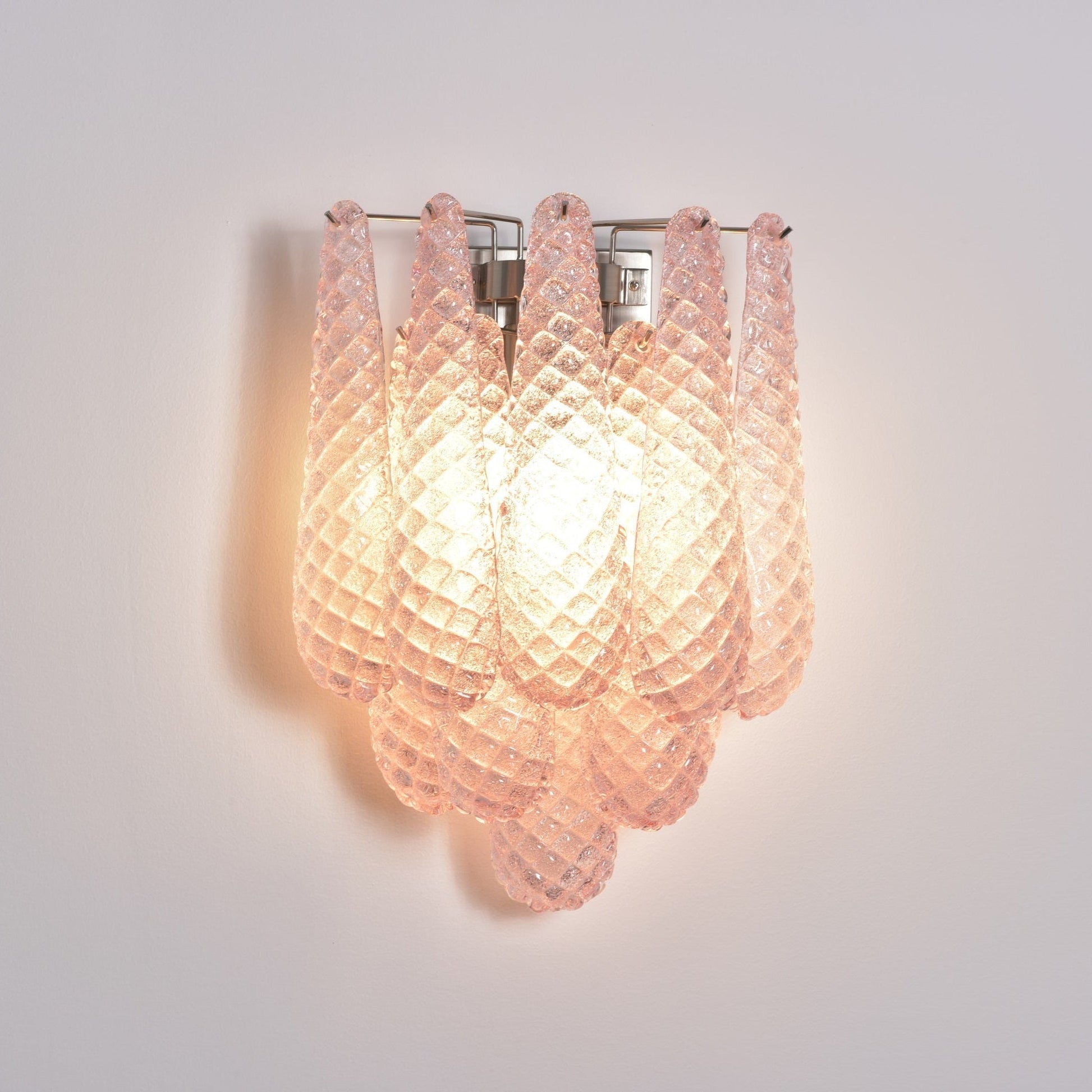 Aurora Wall Lamp Pink Teardrop Glass Floral Artistic-Neutral Decor