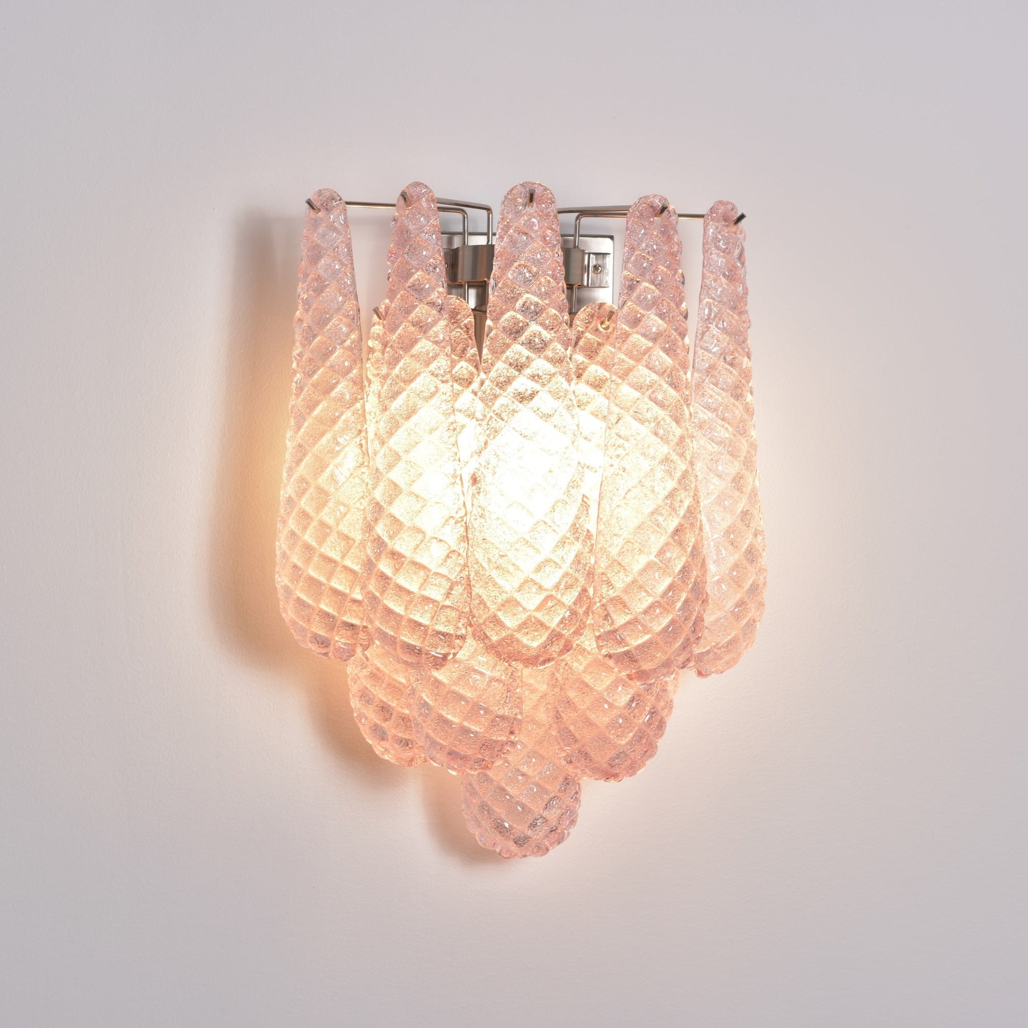 Aurora Wall Lamp Pink Teardrop Glass Floral Artistic-Neutral Decor