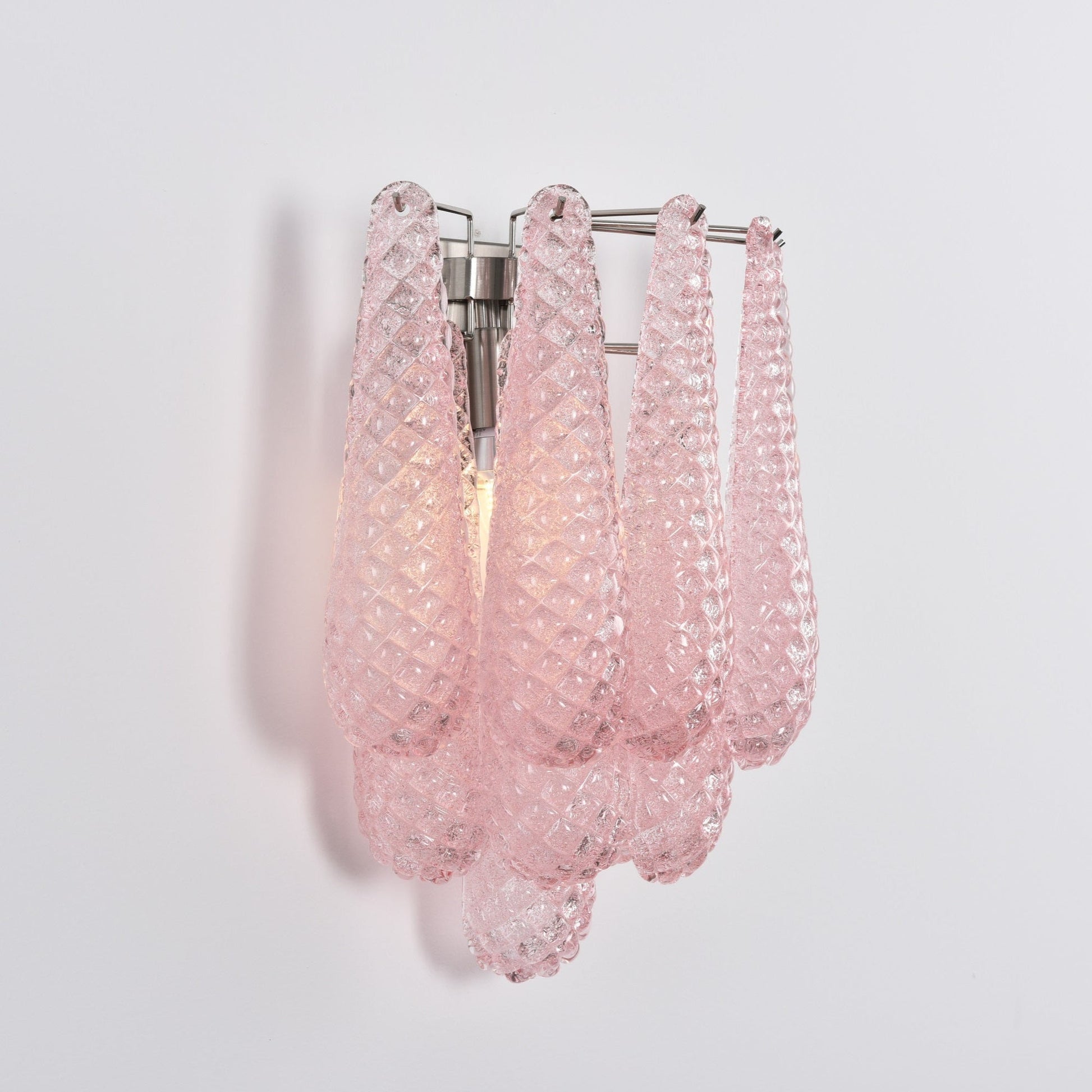 Aurora Wall Lamp Pink Teardrop Glass Floral Artistic-Neutral Decor