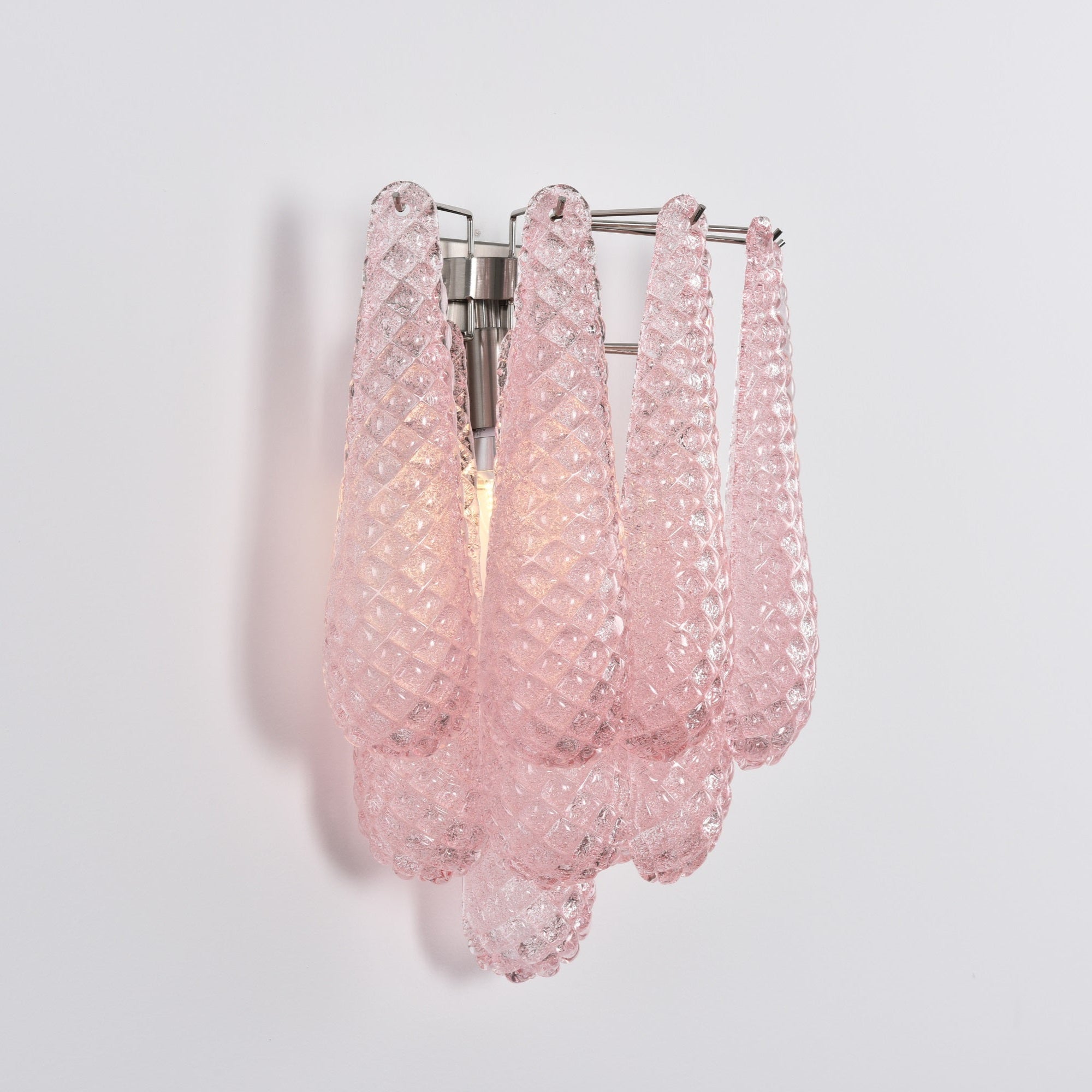 Aurora Wall Lamp Pink Teardrop Glass Floral Artistic-Neutral Decor