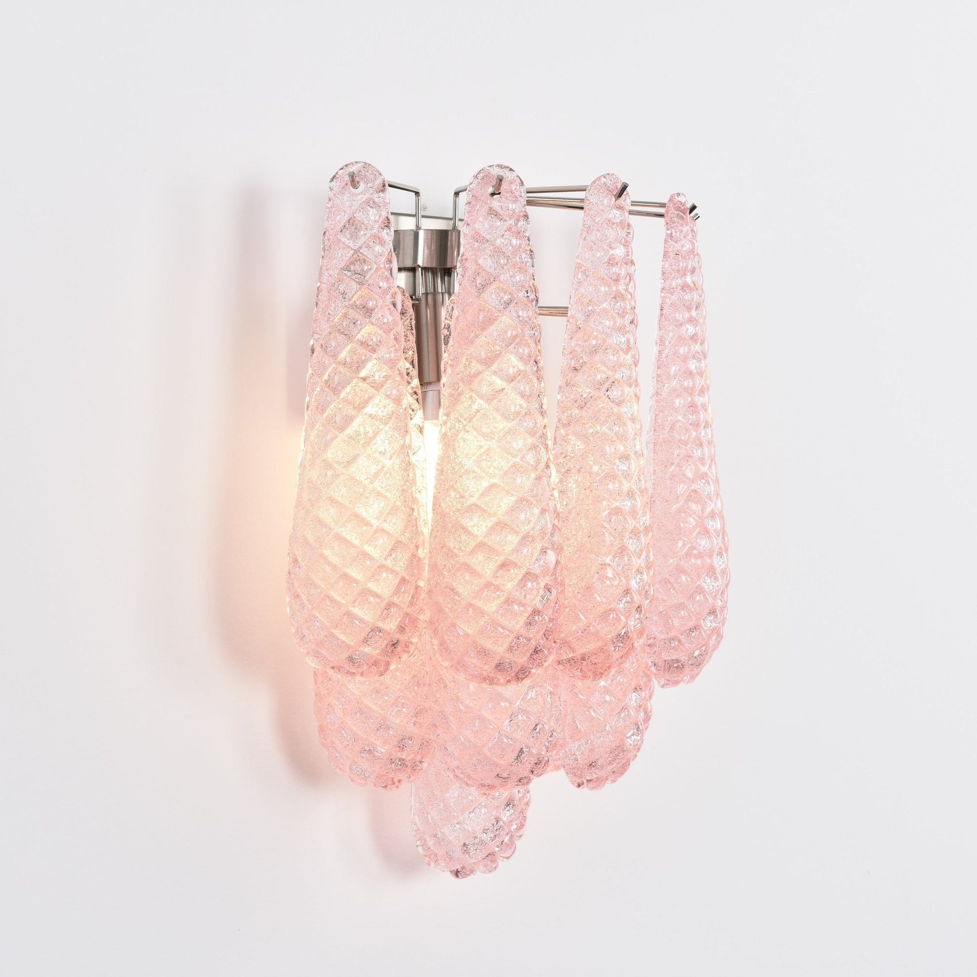 Aurora Wall Lamp Pink Teardrop Glass Floral Artistic-Neutral Decor