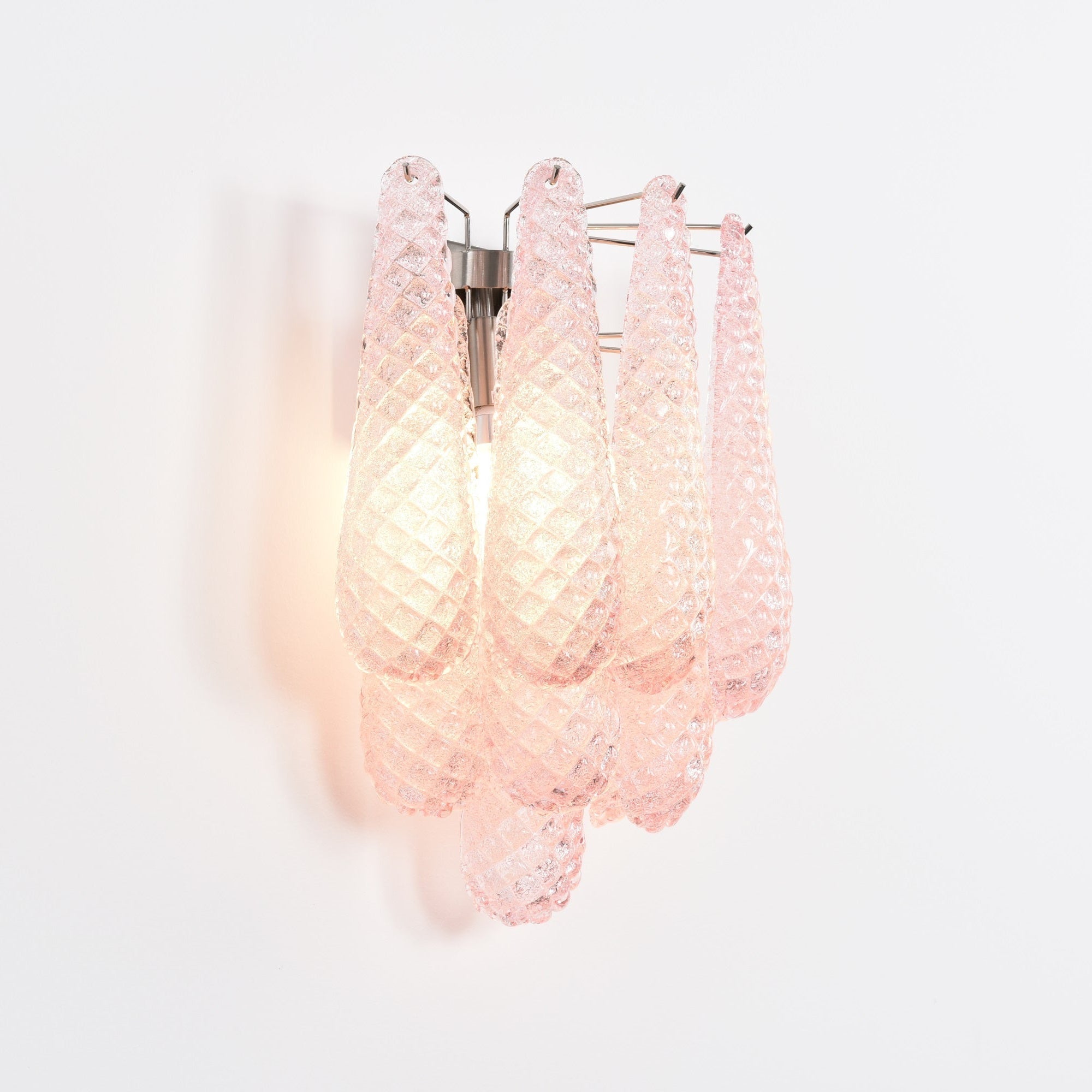 Aurora Wall Lamp Pink Teardrop Glass Floral Artistic-Neutral Decor
