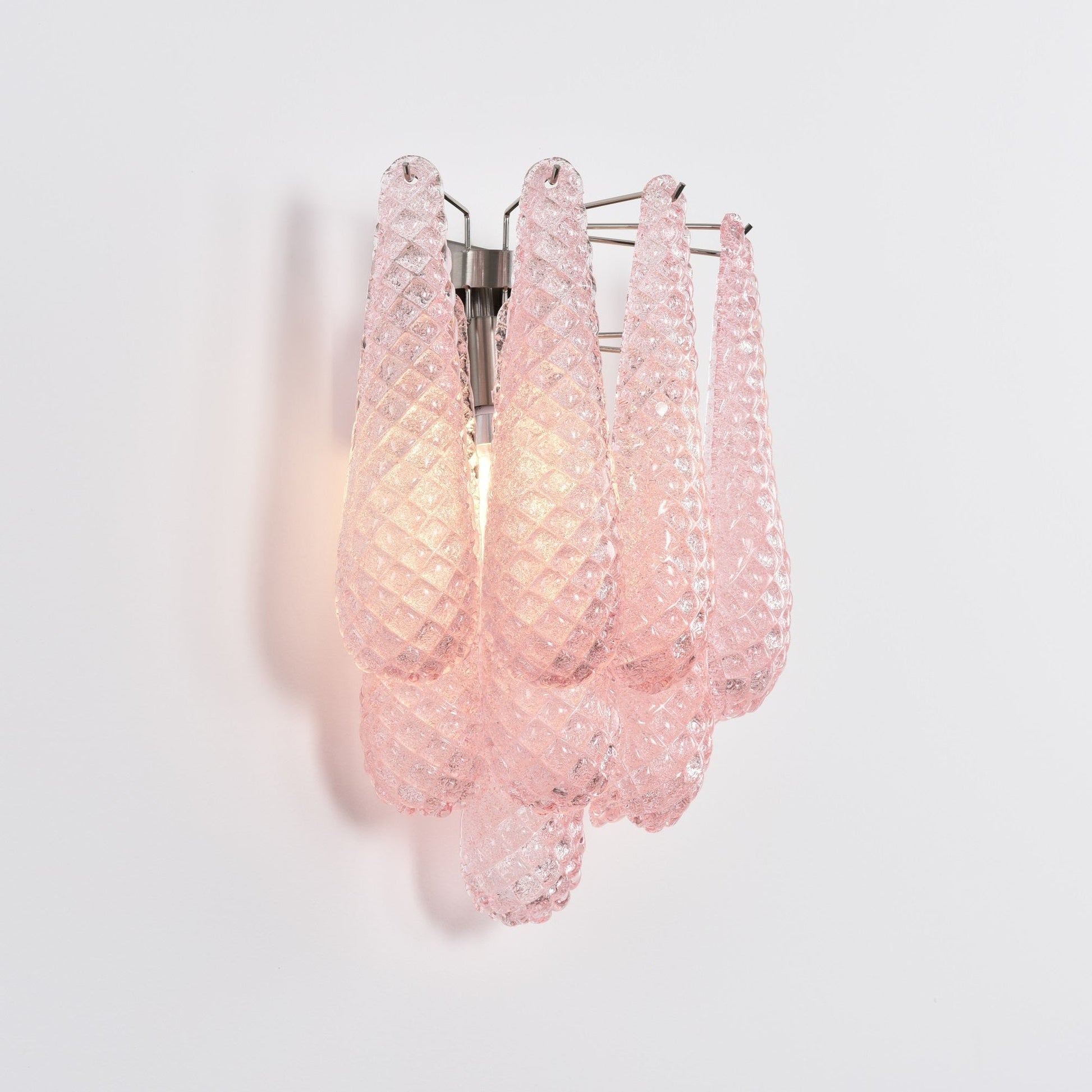 Aurora Wall Lamp Pink Teardrop Glass Floral Artistic-Neutral Decor
