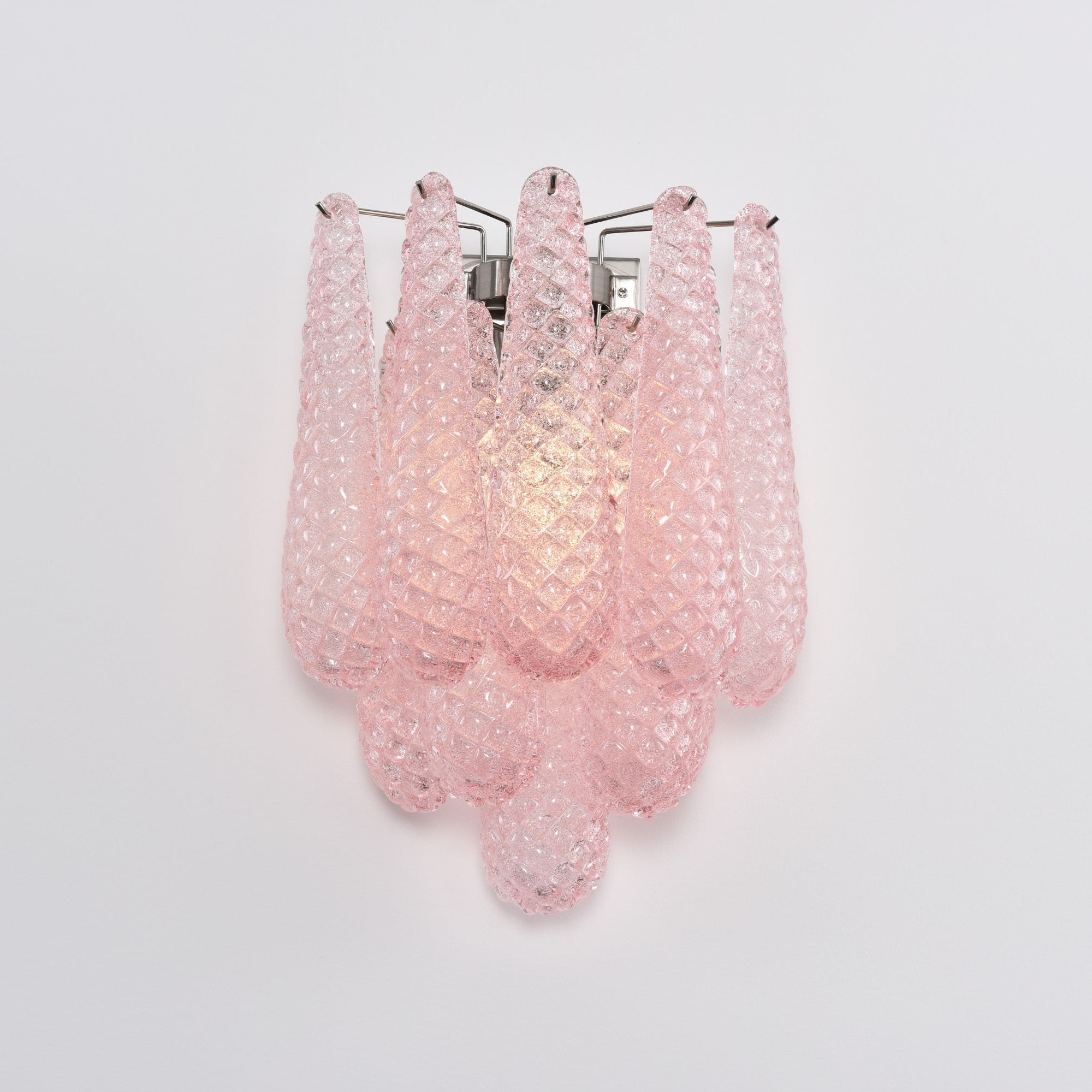 Aurora Wall Lamp Pink Teardrop Glass Floral Artistic-Neutral Decor
