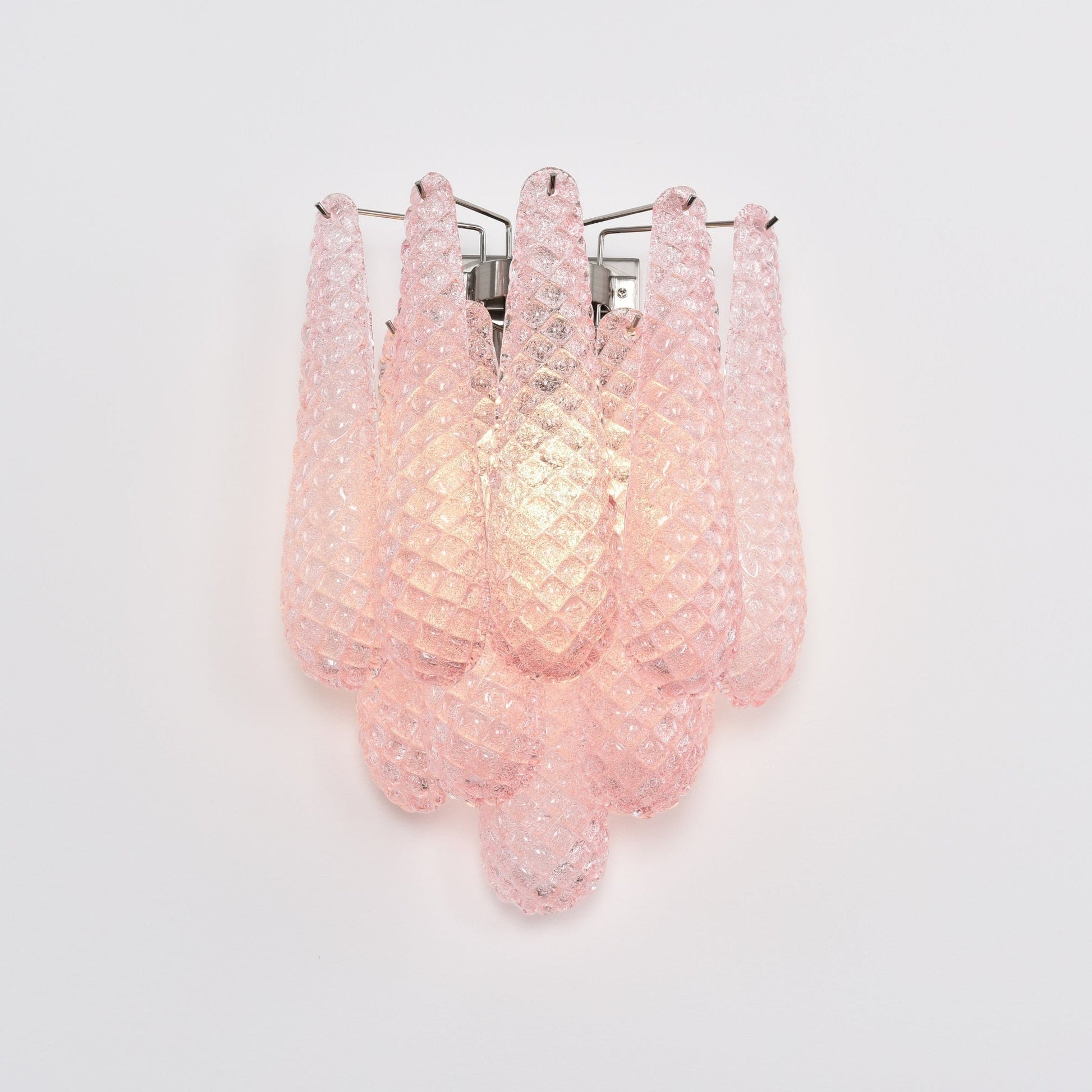 Aurora Wall Lamp Pink Teardrop Glass Floral Artistic-Neutral Decor