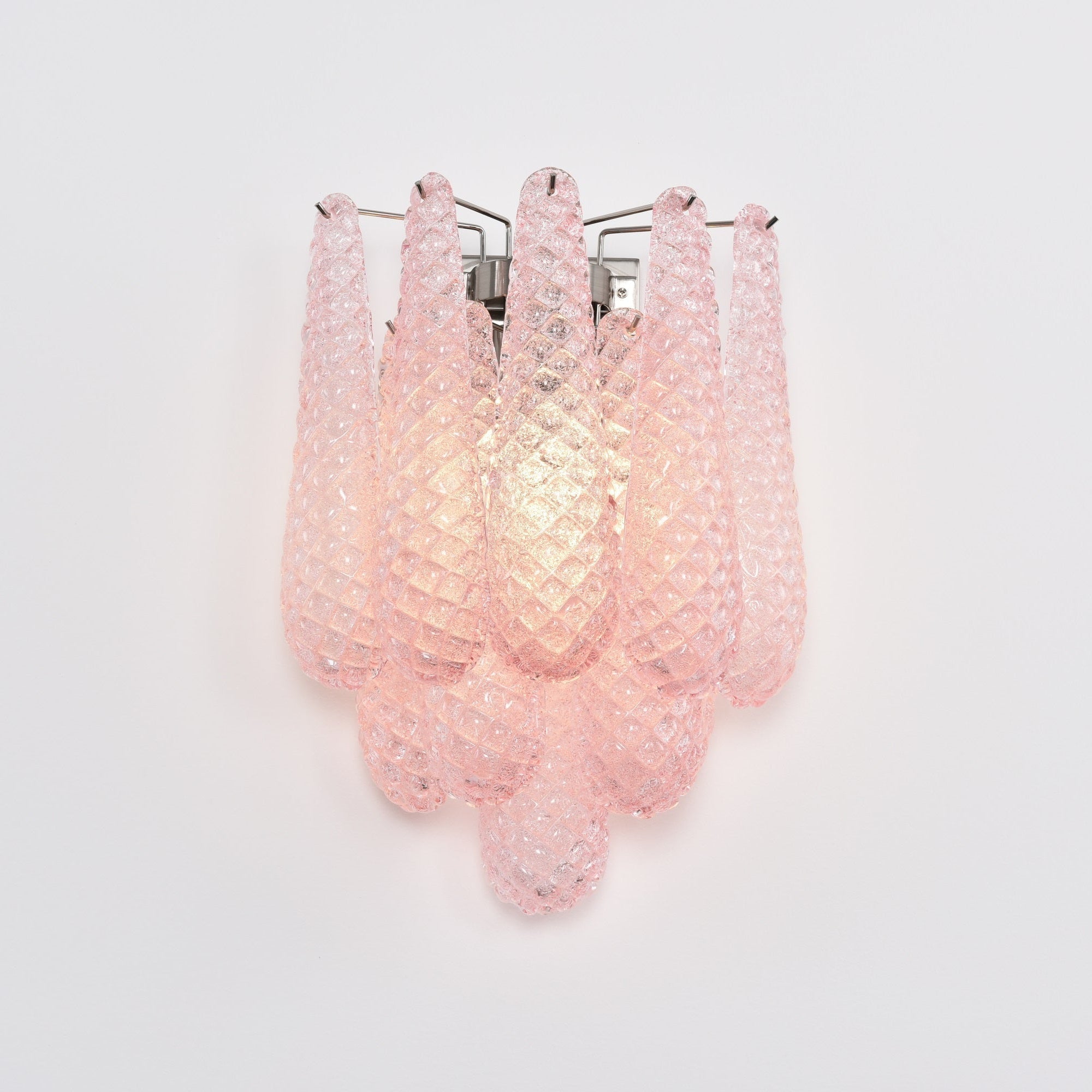Aurora Wall Lamp Pink Teardrop Glass Floral Artistic-Neutral Decor