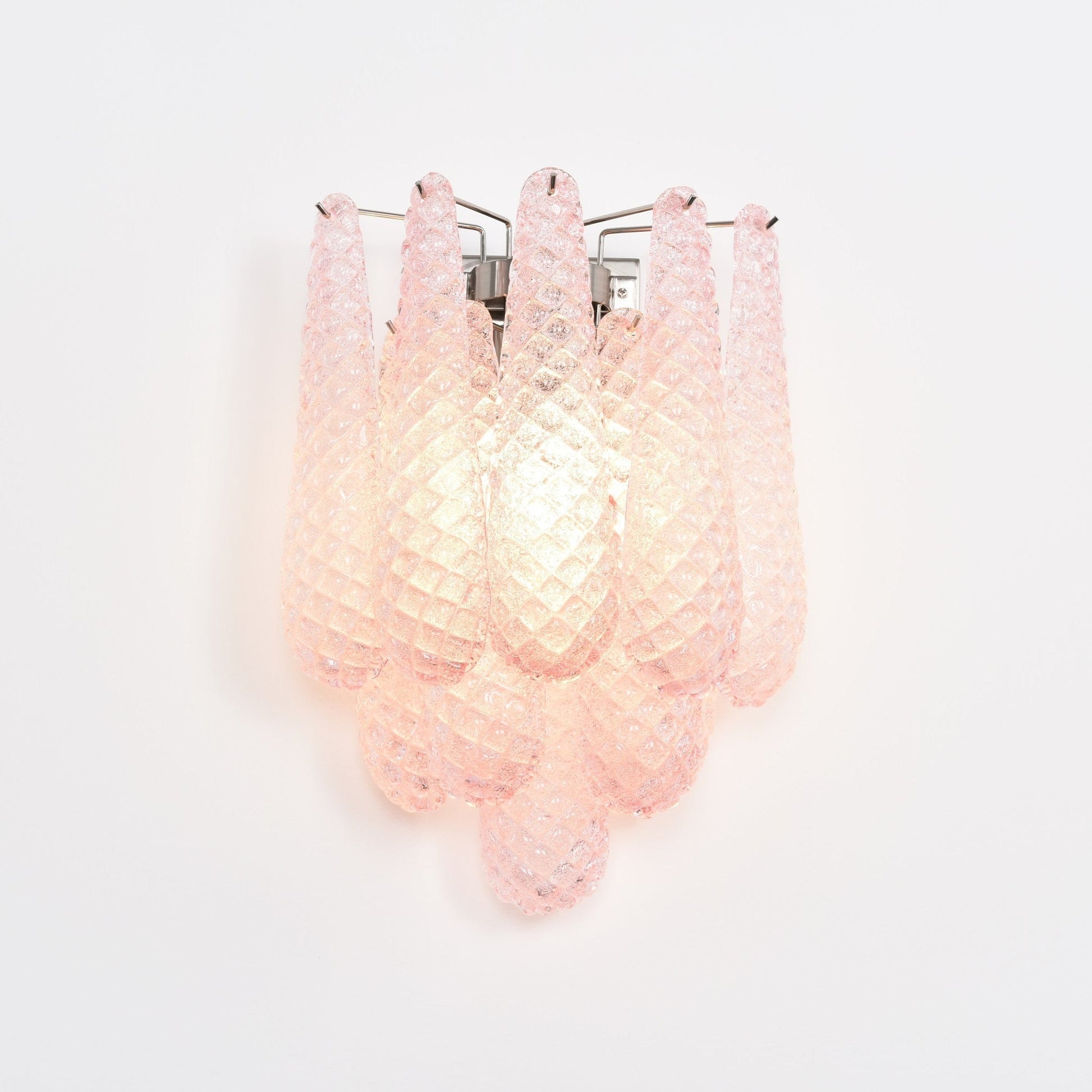 Aurora Wall Lamp Pink Teardrop Glass Floral Artistic-Neutral Decor