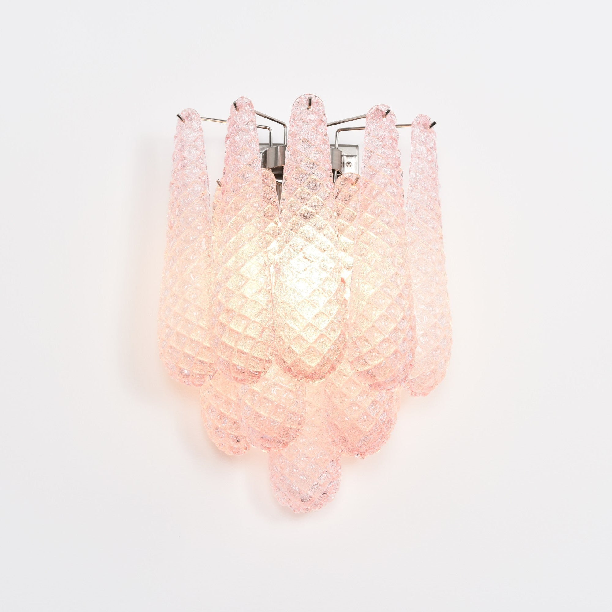 Aurora Wall Lamp Pink Teardrop Glass Floral Artistic-Neutral Decor