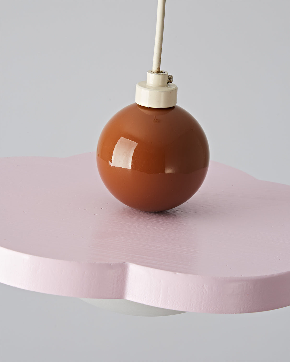 Another view of the pink Laguna Pendant Light.