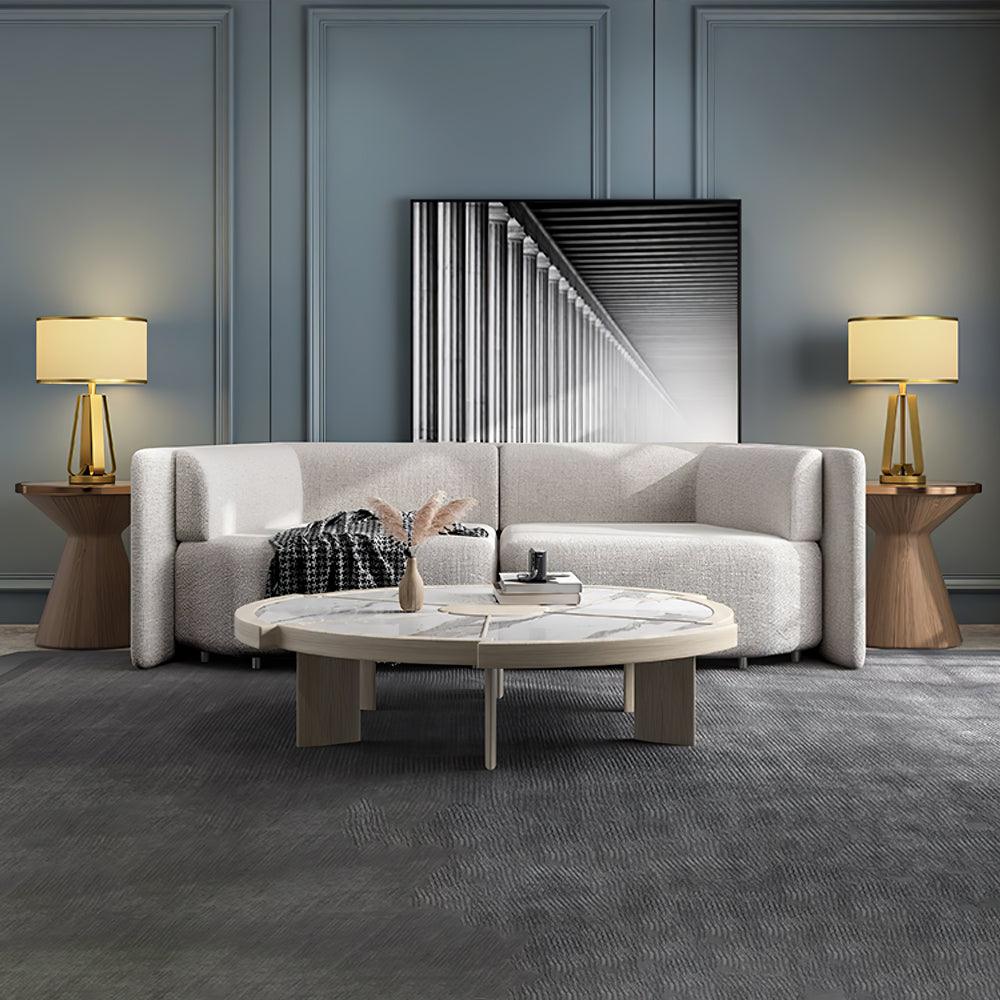 Aurelia Luxe Fabric Table Lamp-Neutral Decor